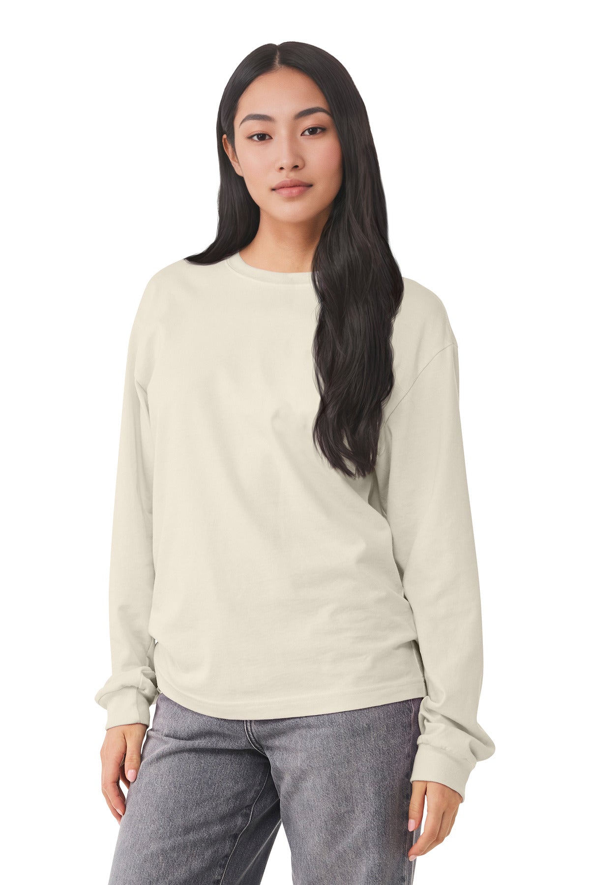 BELLA+CANVAS Unisex 6-Ounce Heavyweight Long Sleeve Tee BC3511 - Natural