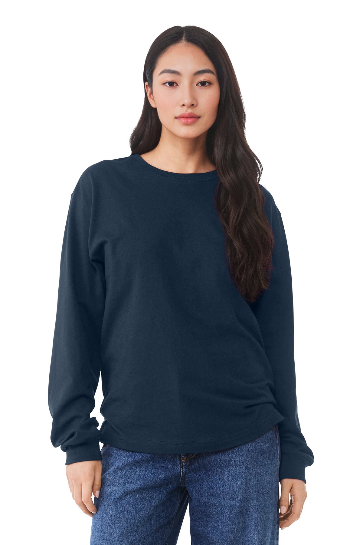 BELLA+CANVAS Unisex 6-Ounce Heavyweight Long Sleeve Tee BC3511 - Navy