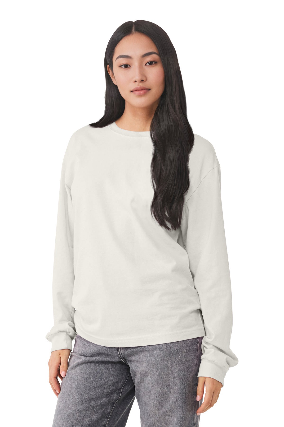 BELLA+CANVAS Unisex 6-Ounce Heavyweight Long Sleeve Tee BC3511 - Vintage White