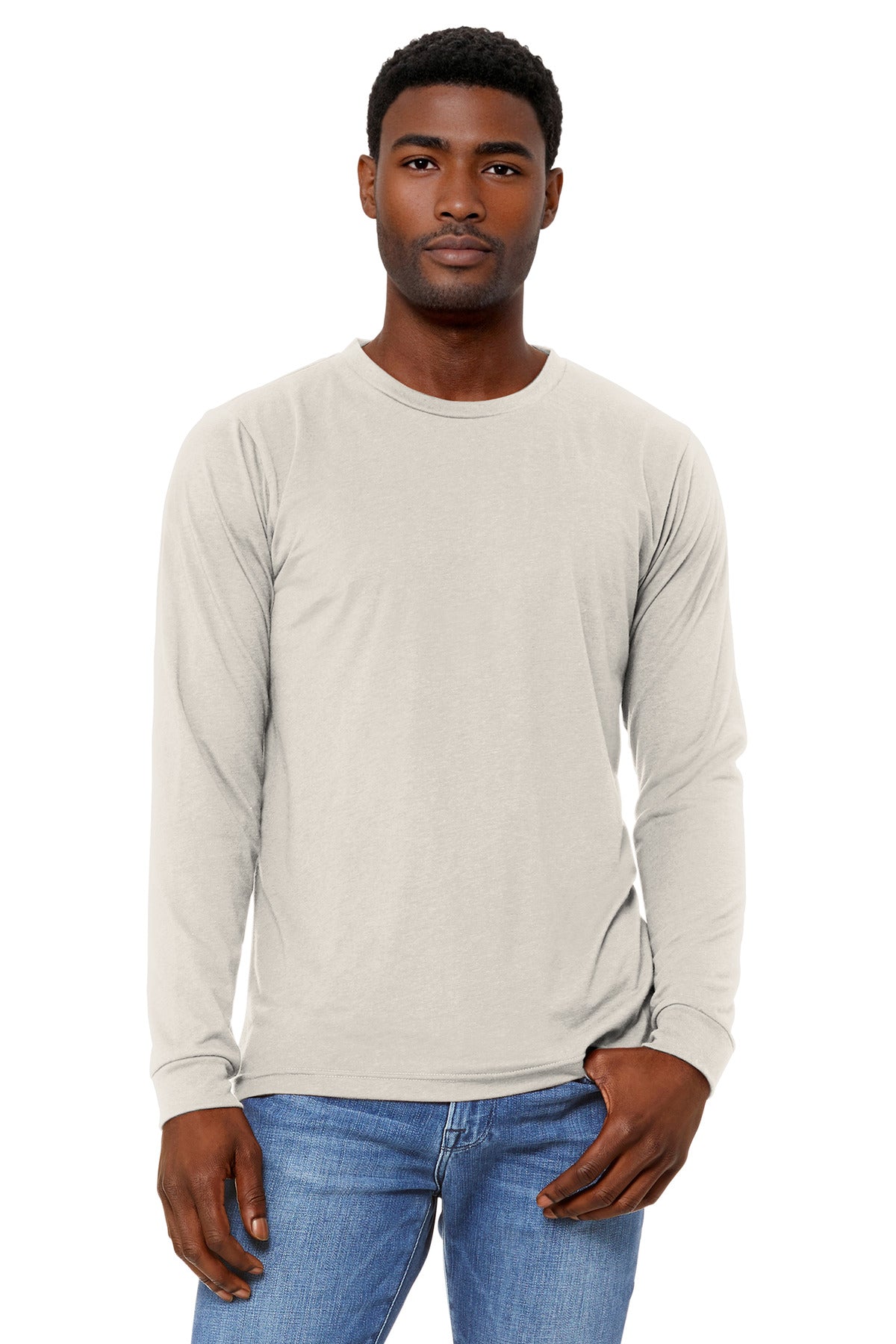 BELLA+CANVAS Unisex Triblend Long Sleeve Tee BC3513 - Oatmeal Triblend