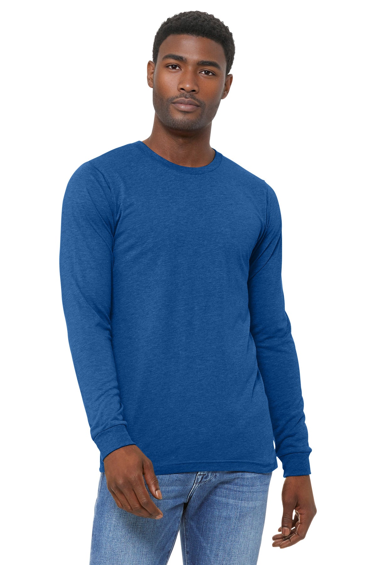 BELLA+CANVAS Unisex Triblend Long Sleeve Tee BC3513 - True Royal Triblend
