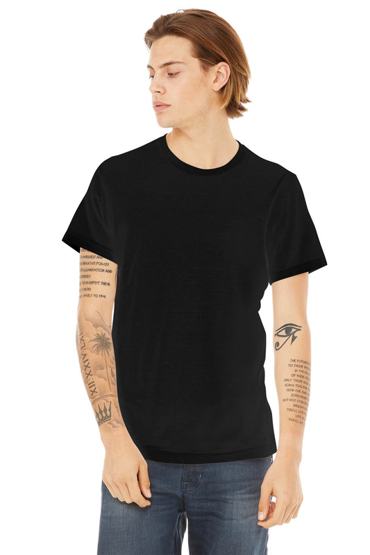 BELLA+CANVAS  Unisex Poly-Cotton Short Sleeve Tee. BC3650 - Black
