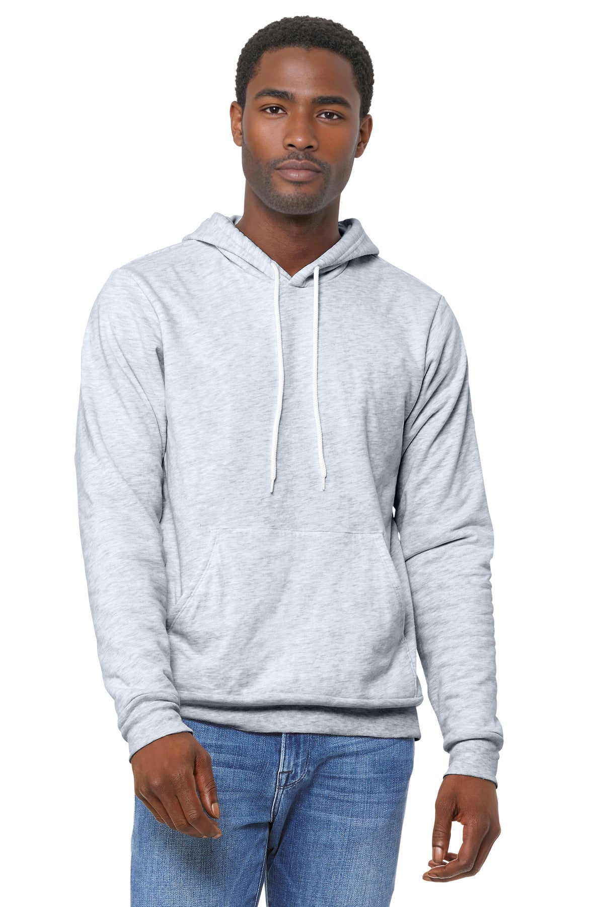 BELLA+CANVAS  Unisex Sponge Fleece Pullover Hoodie. BC3719 - Ash