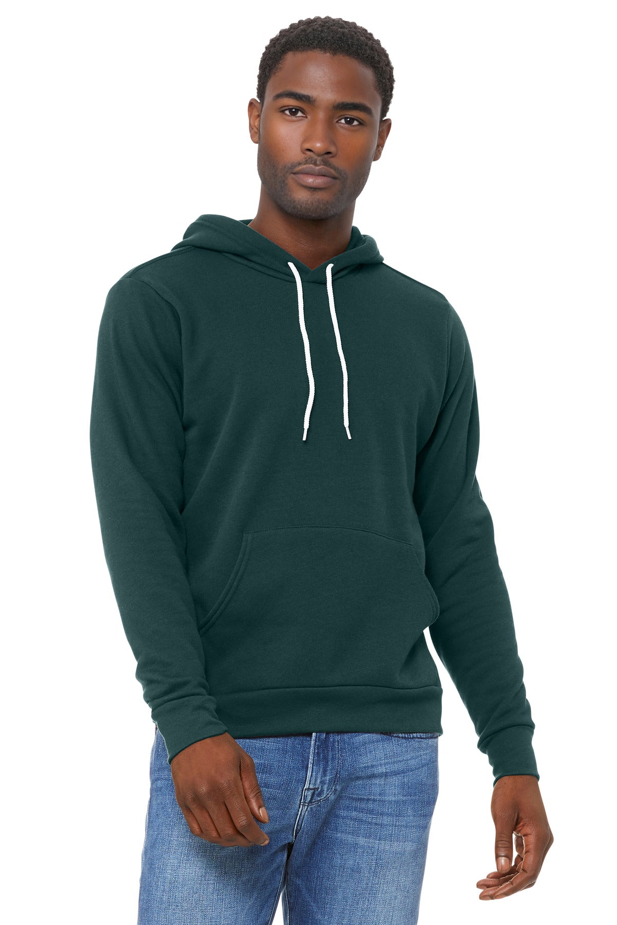 BELLA+CANVAS  Unisex Sponge Fleece Pullover Hoodie. BC3719 - Atlantic