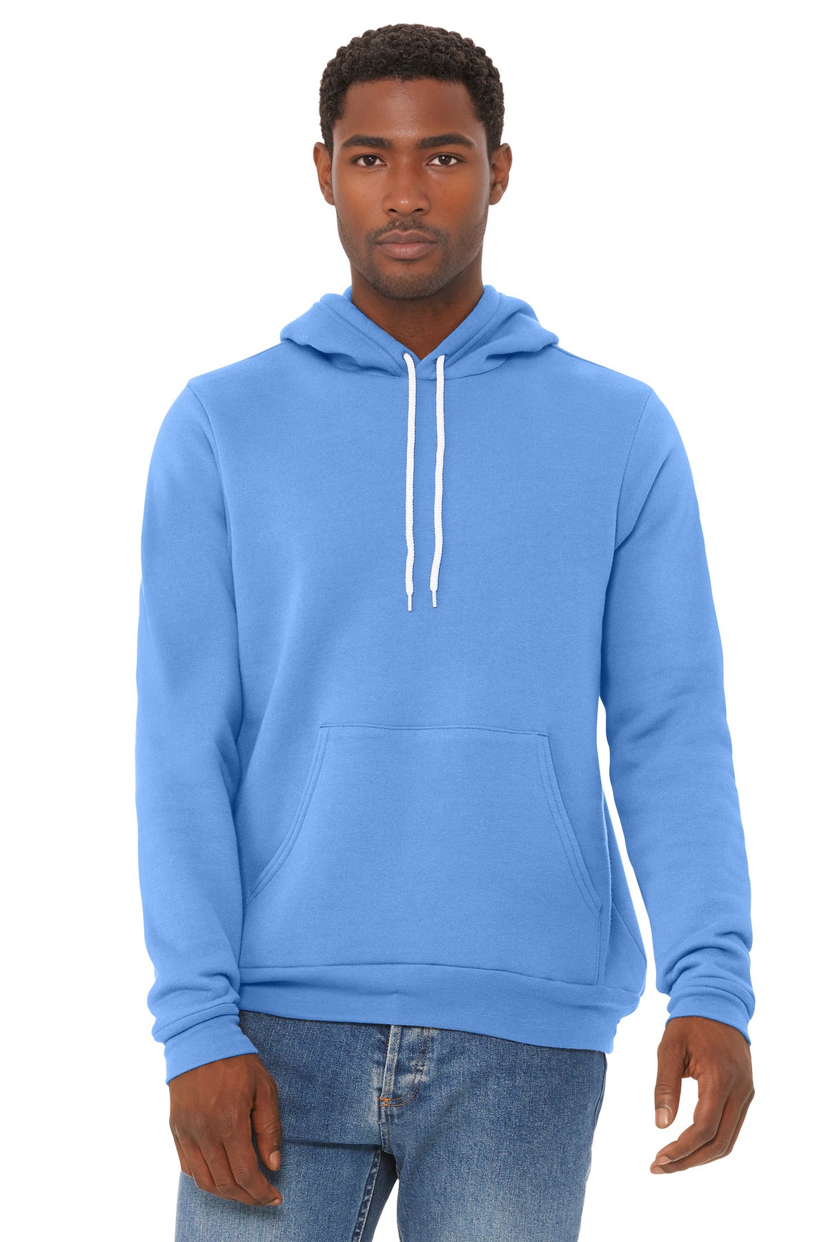 BELLA+CANVAS  Unisex Sponge Fleece Pullover Hoodie. BC3719 - Carolina Blue