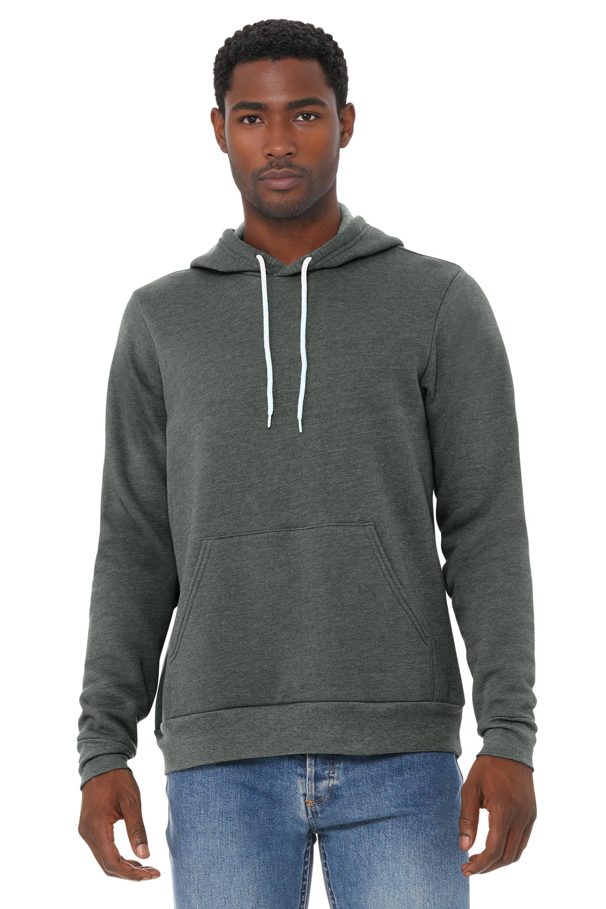 BELLA+CANVAS  Unisex Sponge Fleece Pullover Hoodie. BC3719 - Deep Heather
