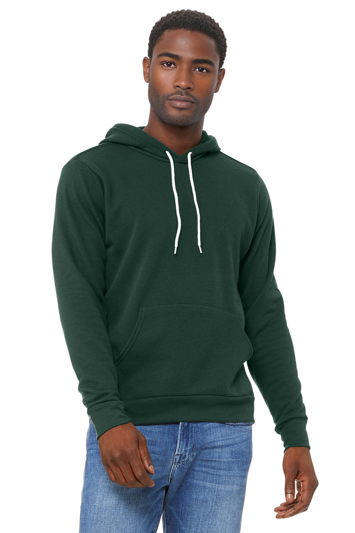 BELLA+CANVAS  Unisex Sponge Fleece Pullover Hoodie. BC3719 - Forest