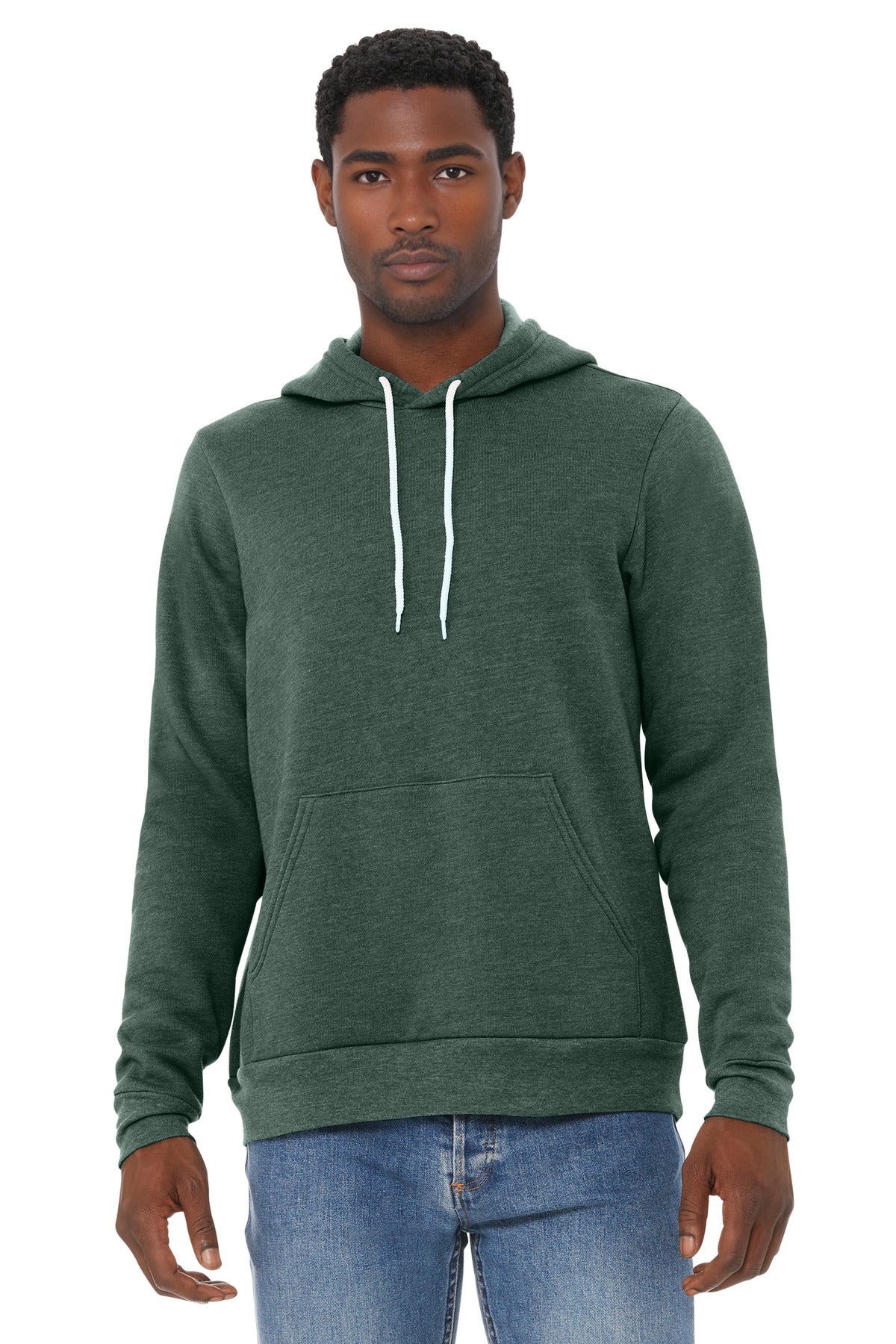 BELLA+CANVAS  Unisex Sponge Fleece Pullover Hoodie. BC3719 - Heather Forest