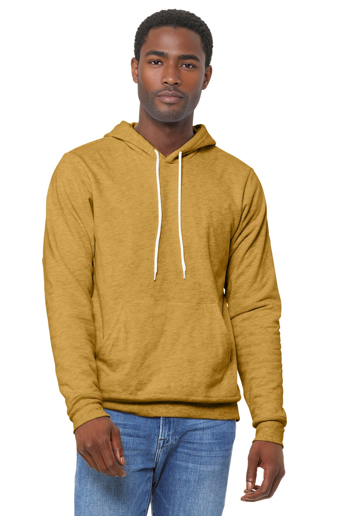 BELLA+CANVAS  Unisex Sponge Fleece Pullover Hoodie. BC3719 - Heather Mustard