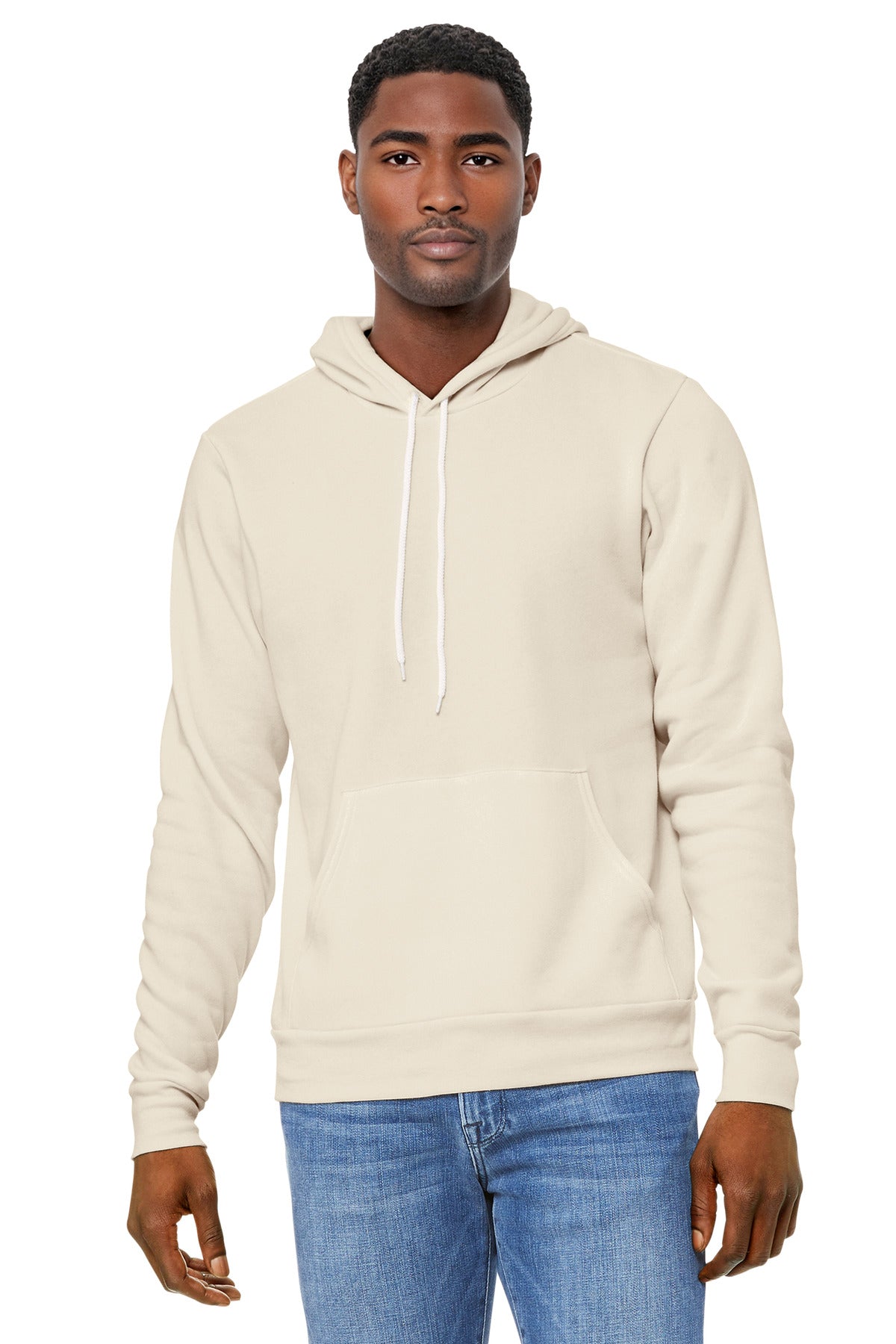 BELLA+CANVAS  Unisex Sponge Fleece Pullover Hoodie. BC3719 - Natural