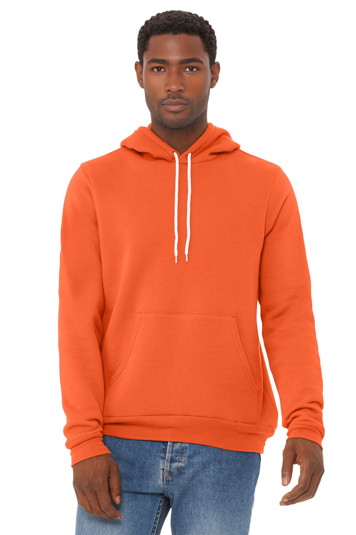 BELLA+CANVAS  Unisex Sponge Fleece Pullover Hoodie. BC3719 - Orange