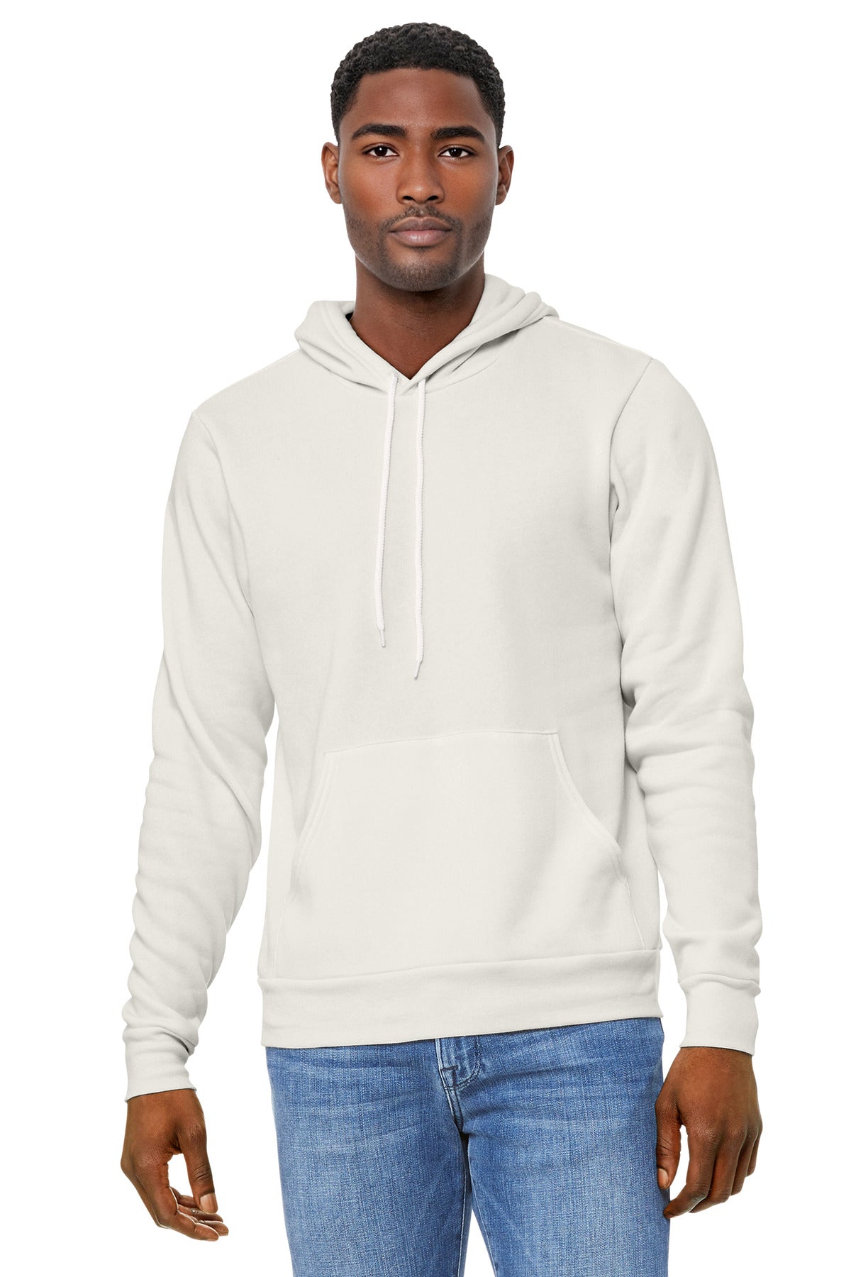 BELLA+CANVAS  Unisex Sponge Fleece Pullover Hoodie. BC3719 - Vintage White