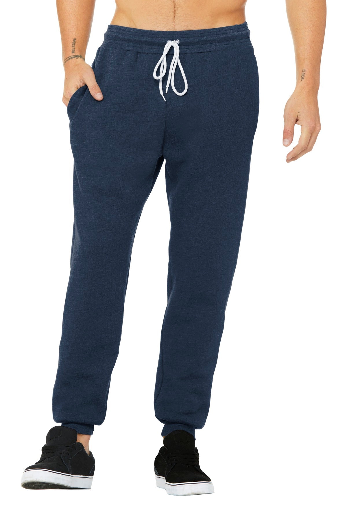 BELLA+CANVAS  Unisex Jogger Sweatpants. BC3727 - Heather Navy