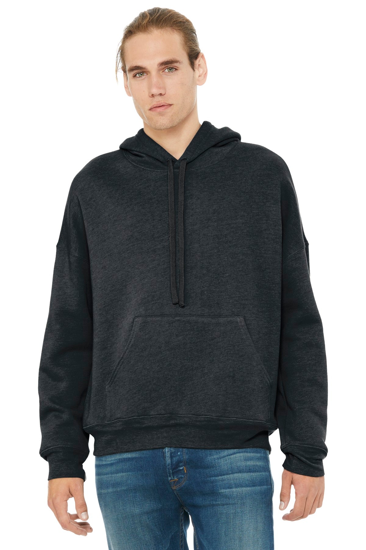 BELLA+CANVAS  Unisex Sponge Fleece Pullover DTM Hoodie. BC3729 - Dark Grey Heather