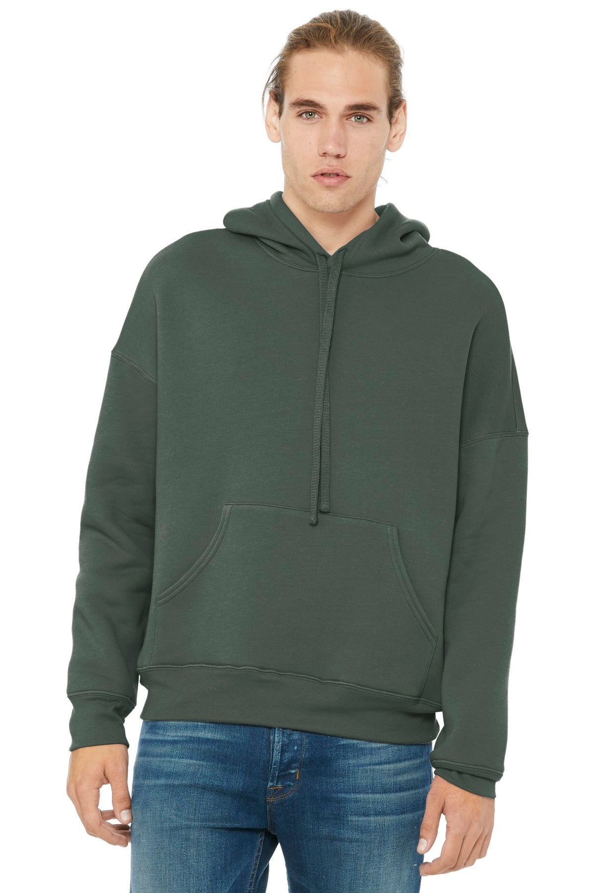 BELLA+CANVAS  Unisex Sponge Fleece Pullover DTM Hoodie. BC3729 - Military Green