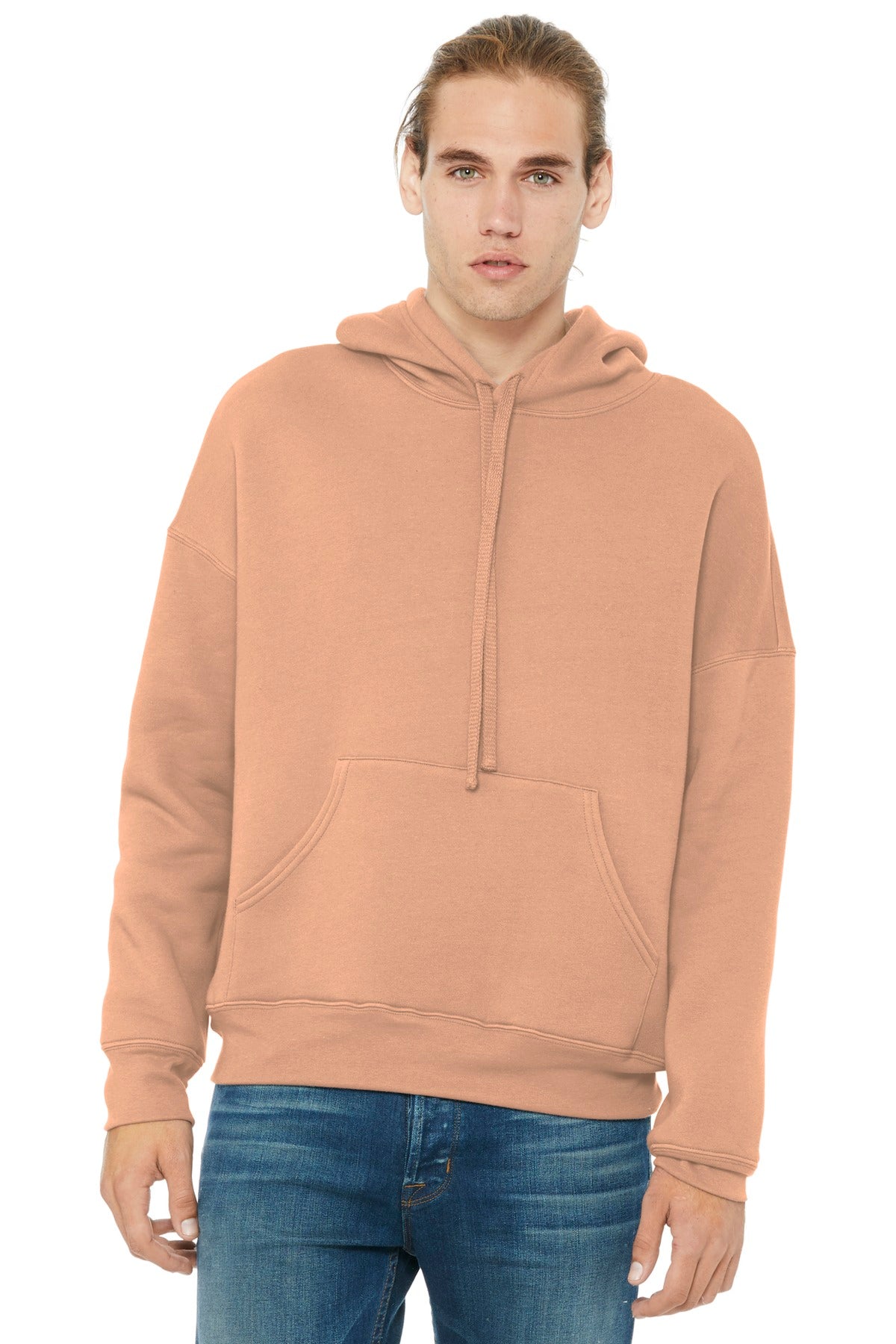 BELLA+CANVAS  Unisex Sponge Fleece Pullover DTM Hoodie. BC3729 - Peach