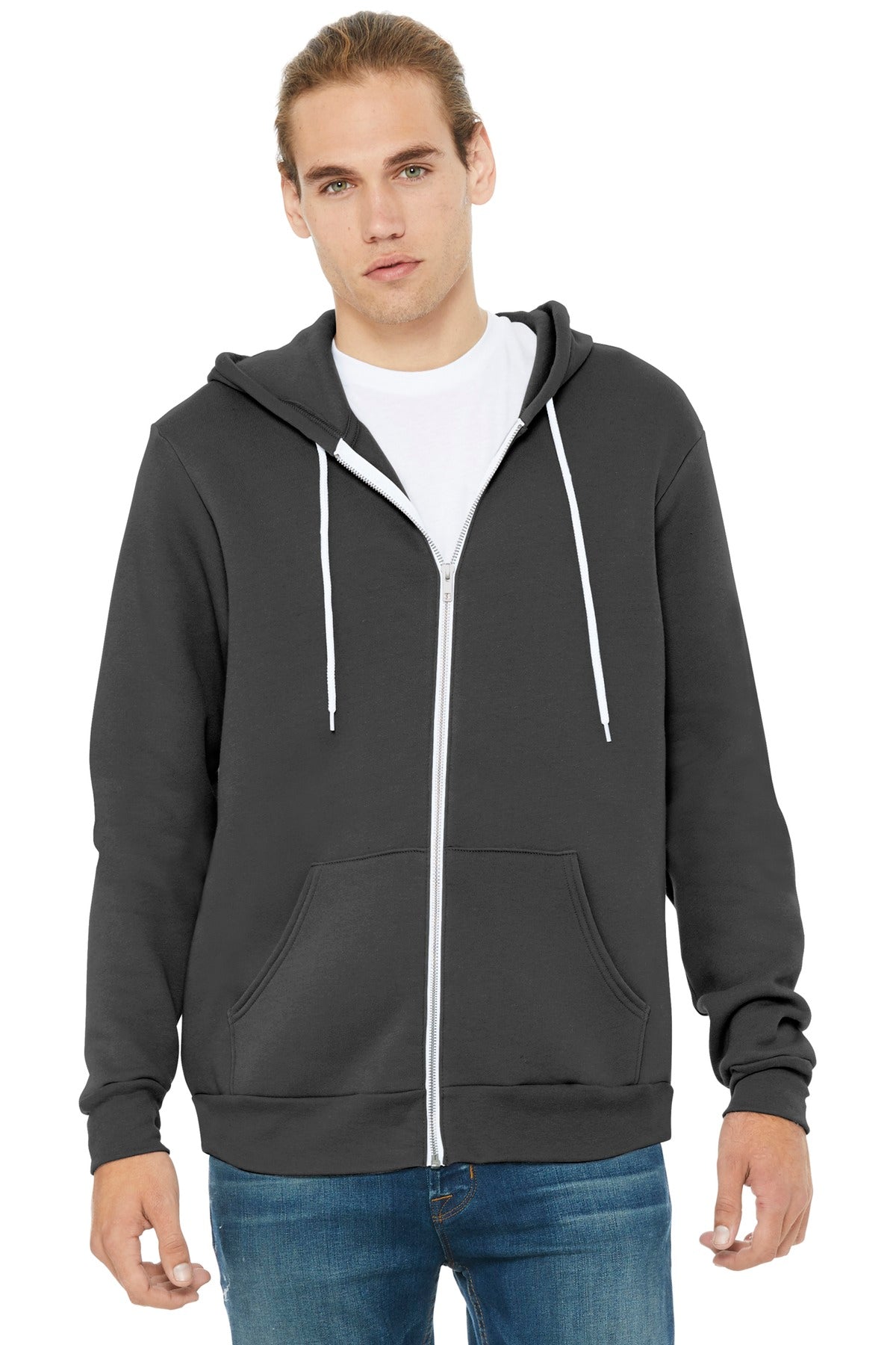 BELLA+CANVAS  Unisex Sponge Fleece Full-Zip Hoodie. BC3739 - Asphalt