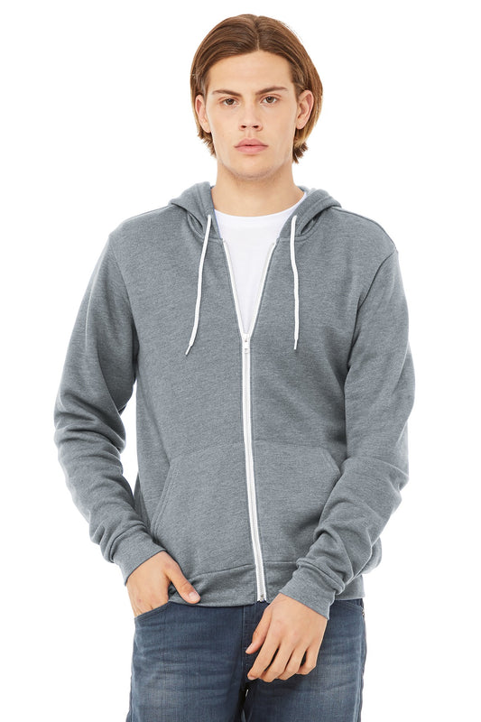 BELLA+CANVAS  Unisex Sponge Fleece Full-Zip Hoodie. BC3739 - Athletic Heather