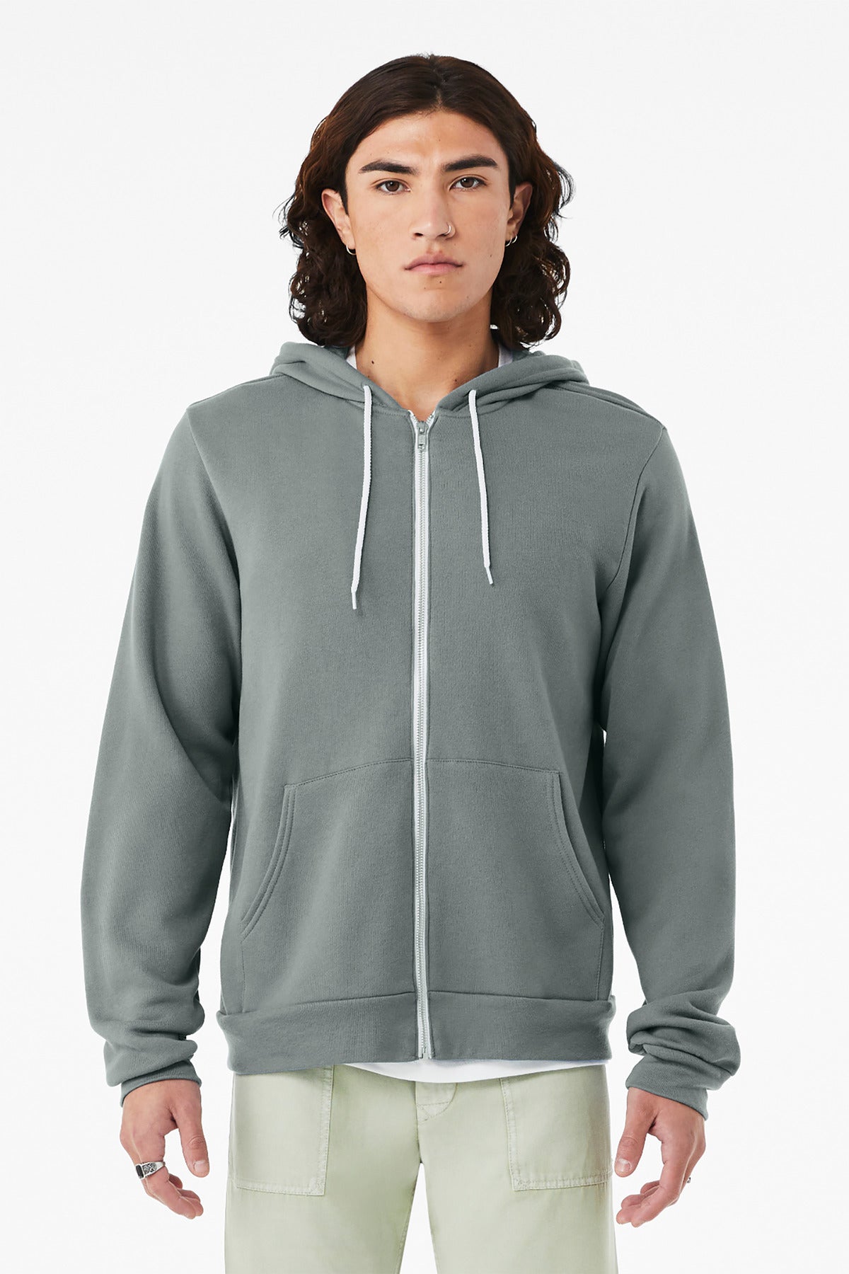 BELLA+CANVAS  Unisex Sponge Fleece Full-Zip Hoodie. BC3739 - Blue Storm