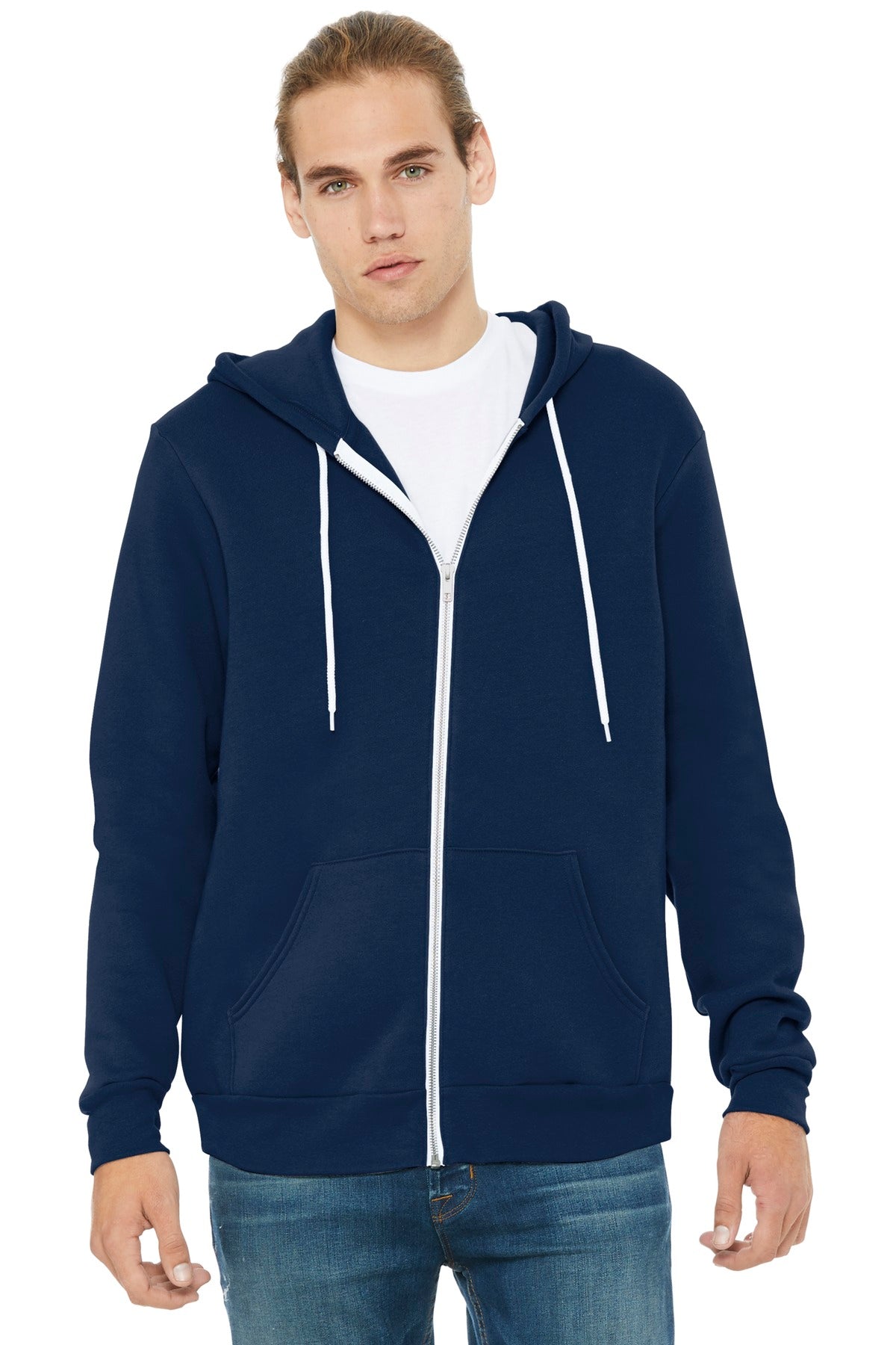BELLA+CANVAS  Unisex Sponge Fleece Full-Zip Hoodie. BC3739 - Navy