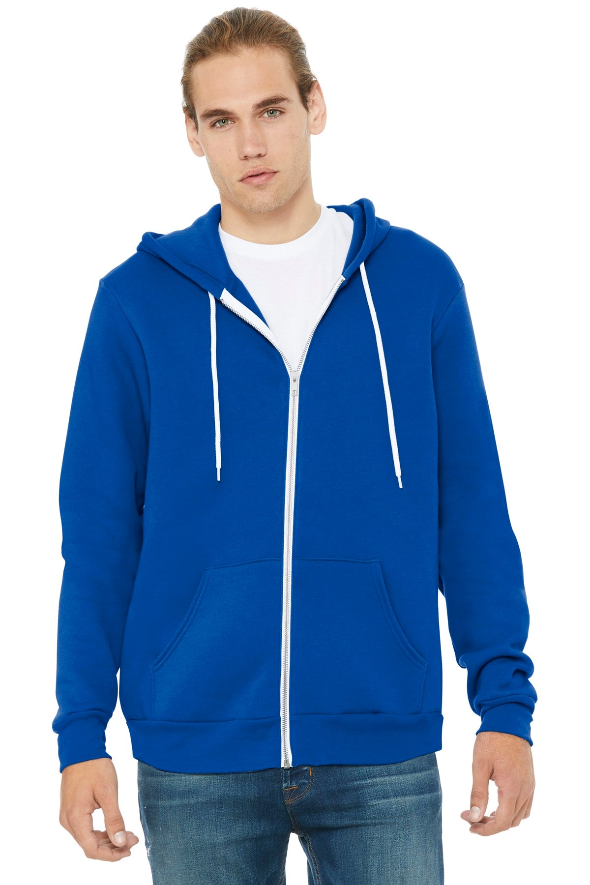 BELLA+CANVAS  Unisex Sponge Fleece Full-Zip Hoodie. BC3739 - True Royal