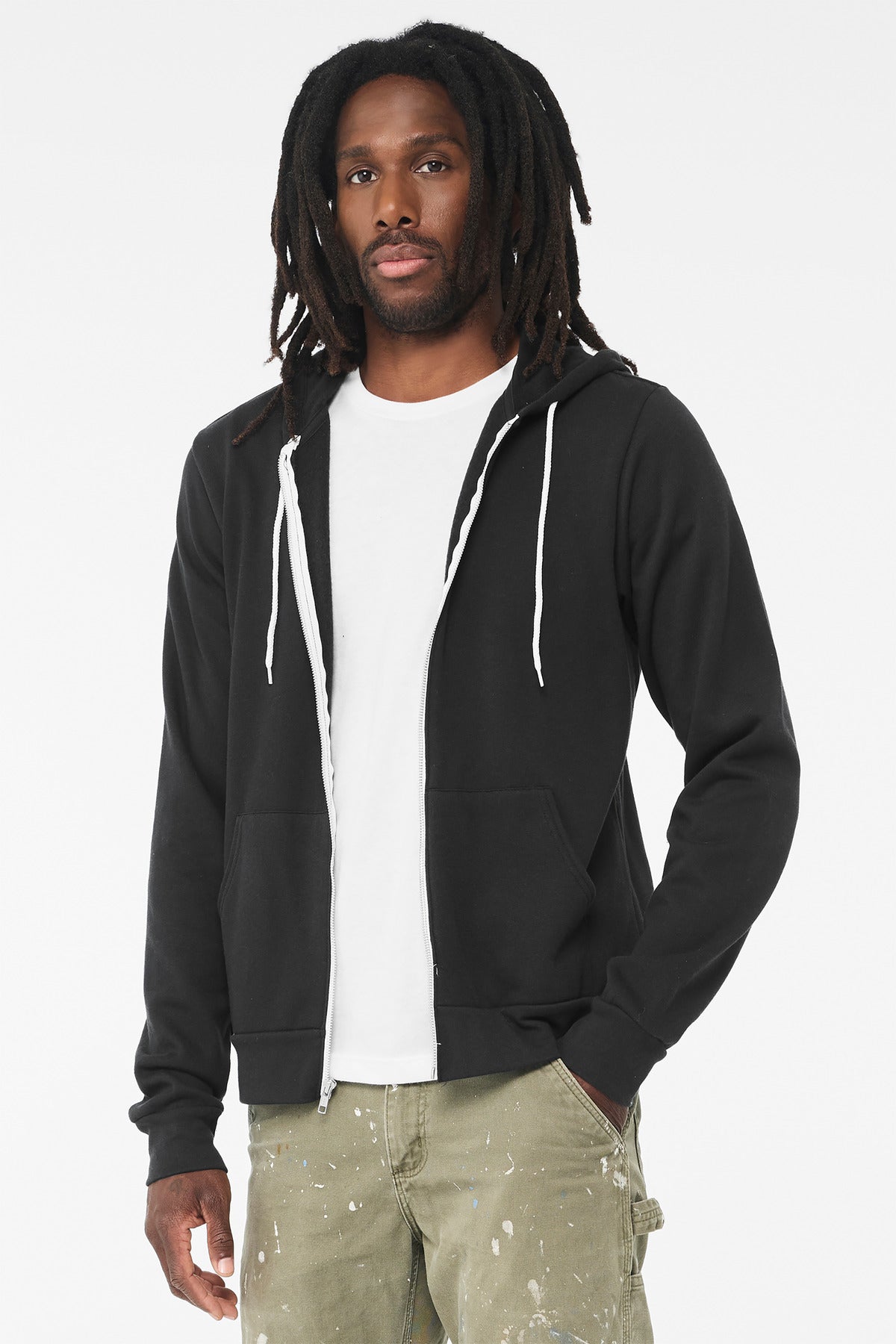 BELLA+CANVAS  Unisex Sponge Fleece Full-Zip Hoodie. BC3739 - Vintage Black