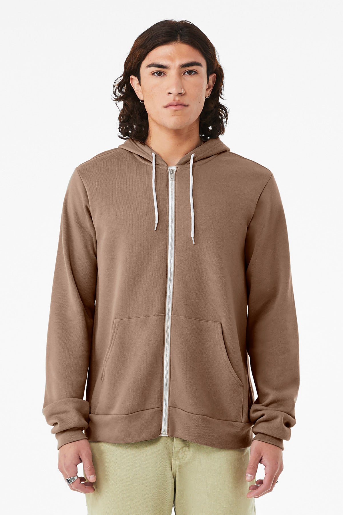 BELLA+CANVAS  Unisex Sponge Fleece Full-Zip Hoodie. BC3739 - Vintage Brown