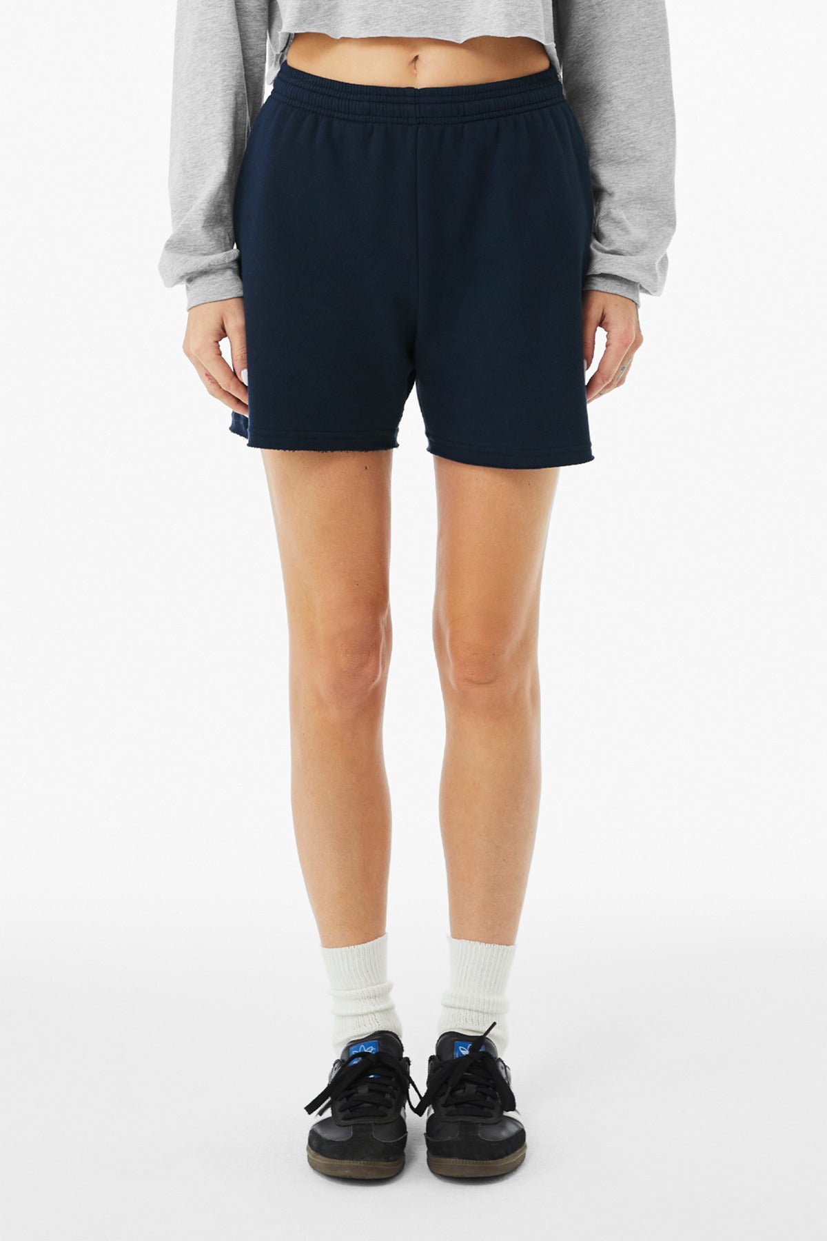 BELLA+CANVAS Women's Cutoff Sweatshort BC3787 - Navy