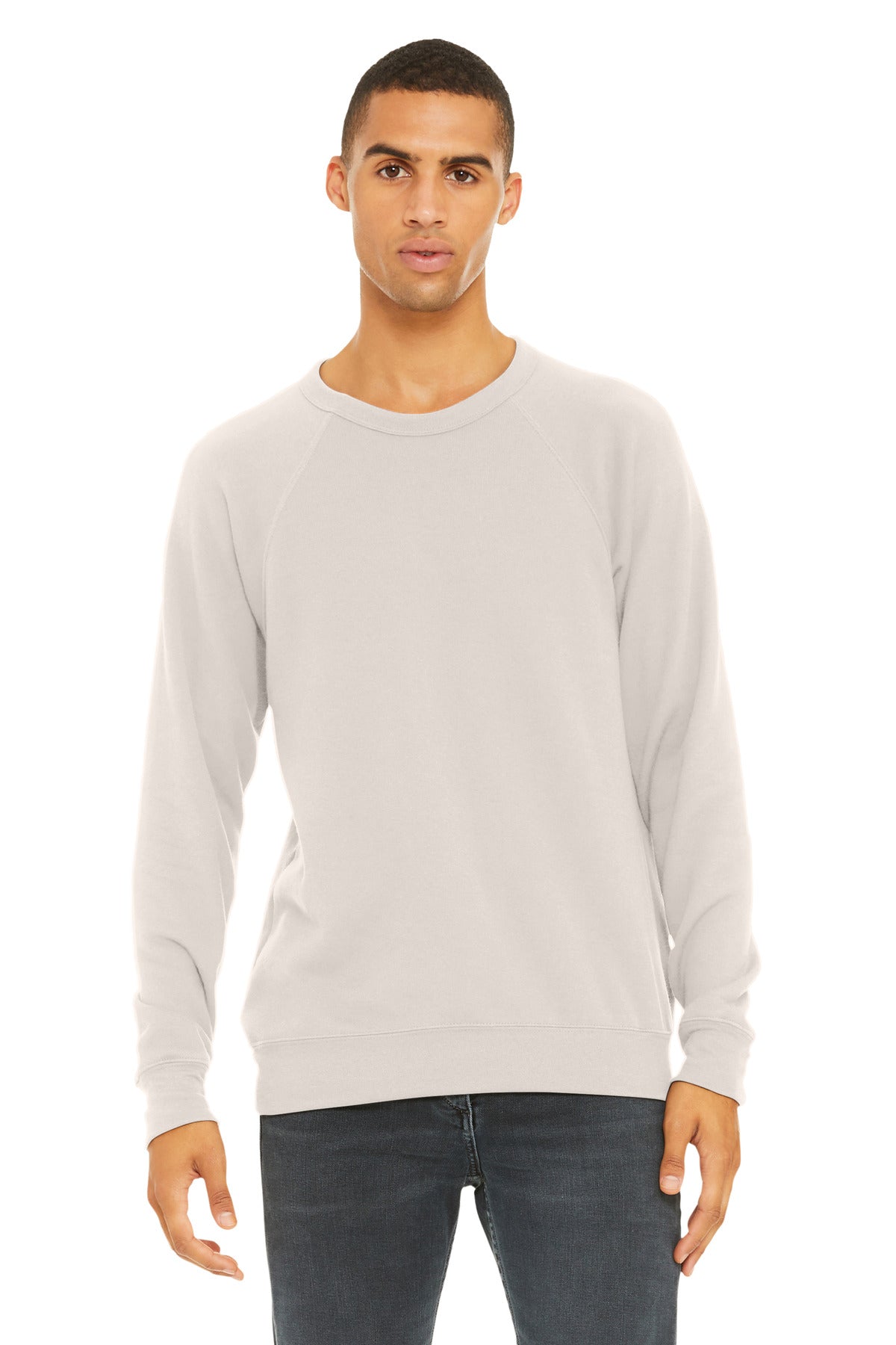 BELLA+CANVAS  Unisex Sponge Fleece Raglan Sweatshirt. BC3901 - Heather Dust