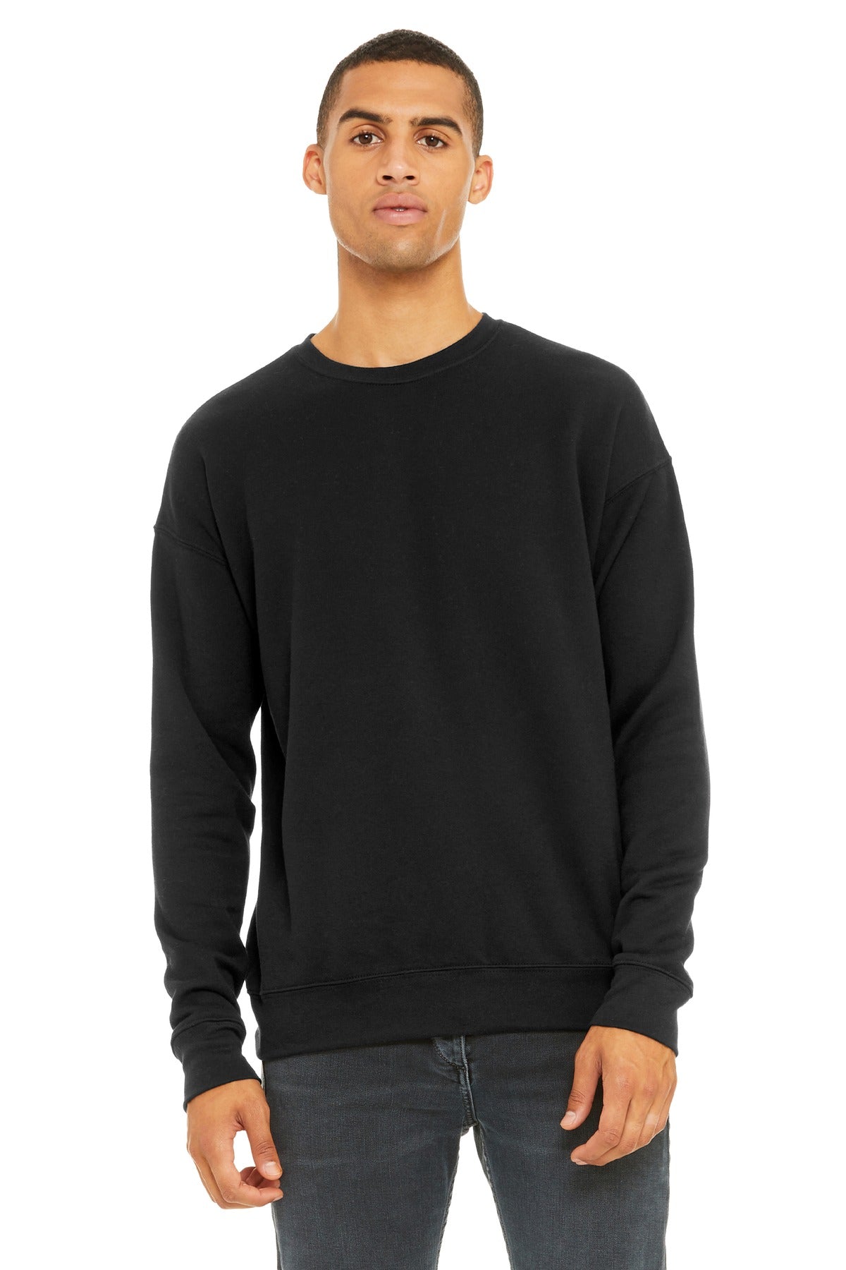 BELLA+CANVAS  Unisex Sponge Fleece Drop Shoulder Sweatshirt. BC3945 - Black