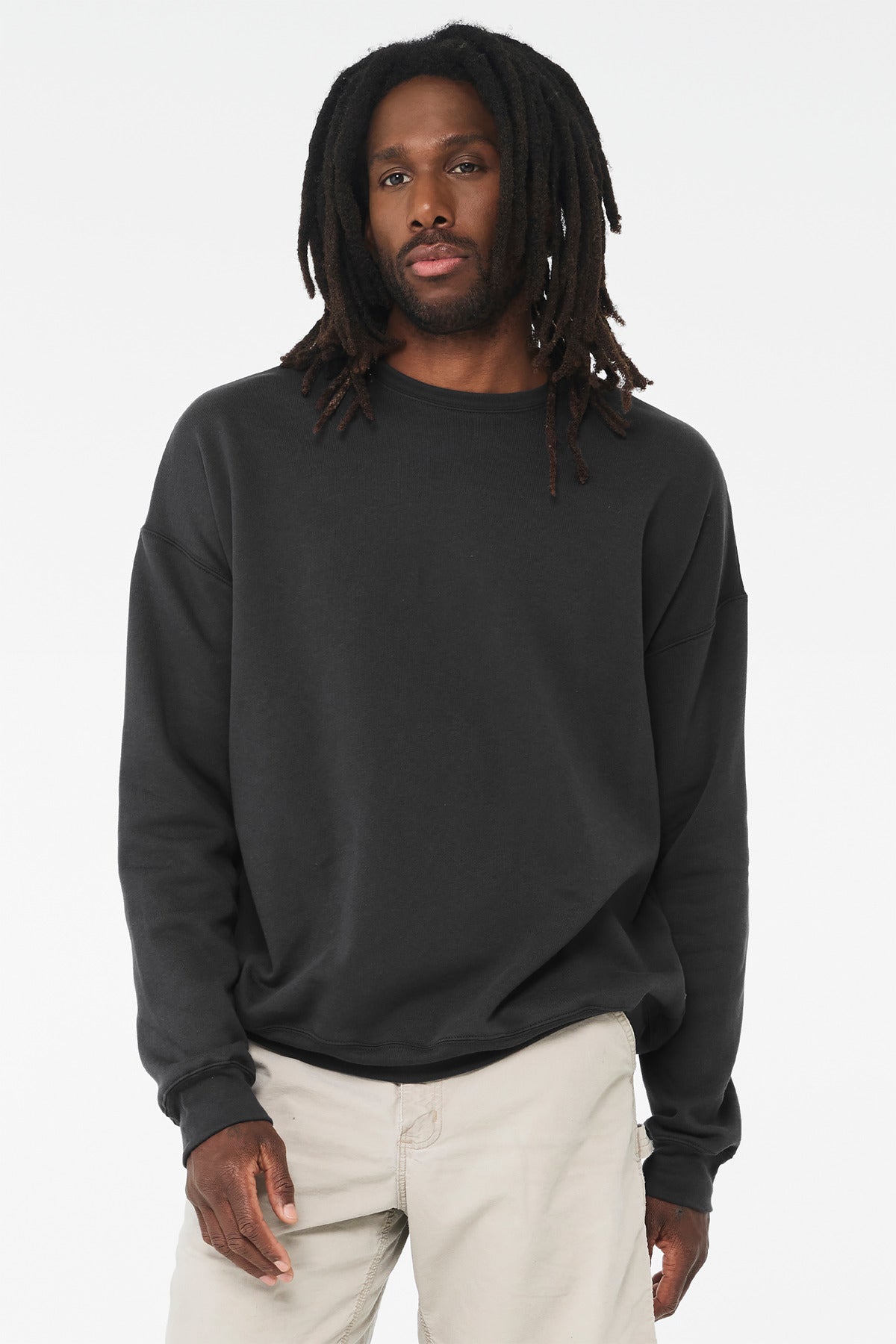 BELLA+CANVAS  Unisex Sponge Fleece Drop Shoulder Sweatshirt. BC3945 - Dark Grey