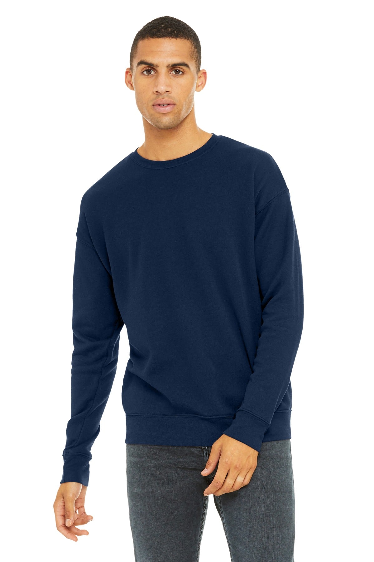 BELLA+CANVAS  Unisex Sponge Fleece Drop Shoulder Sweatshirt. BC3945 - Navy