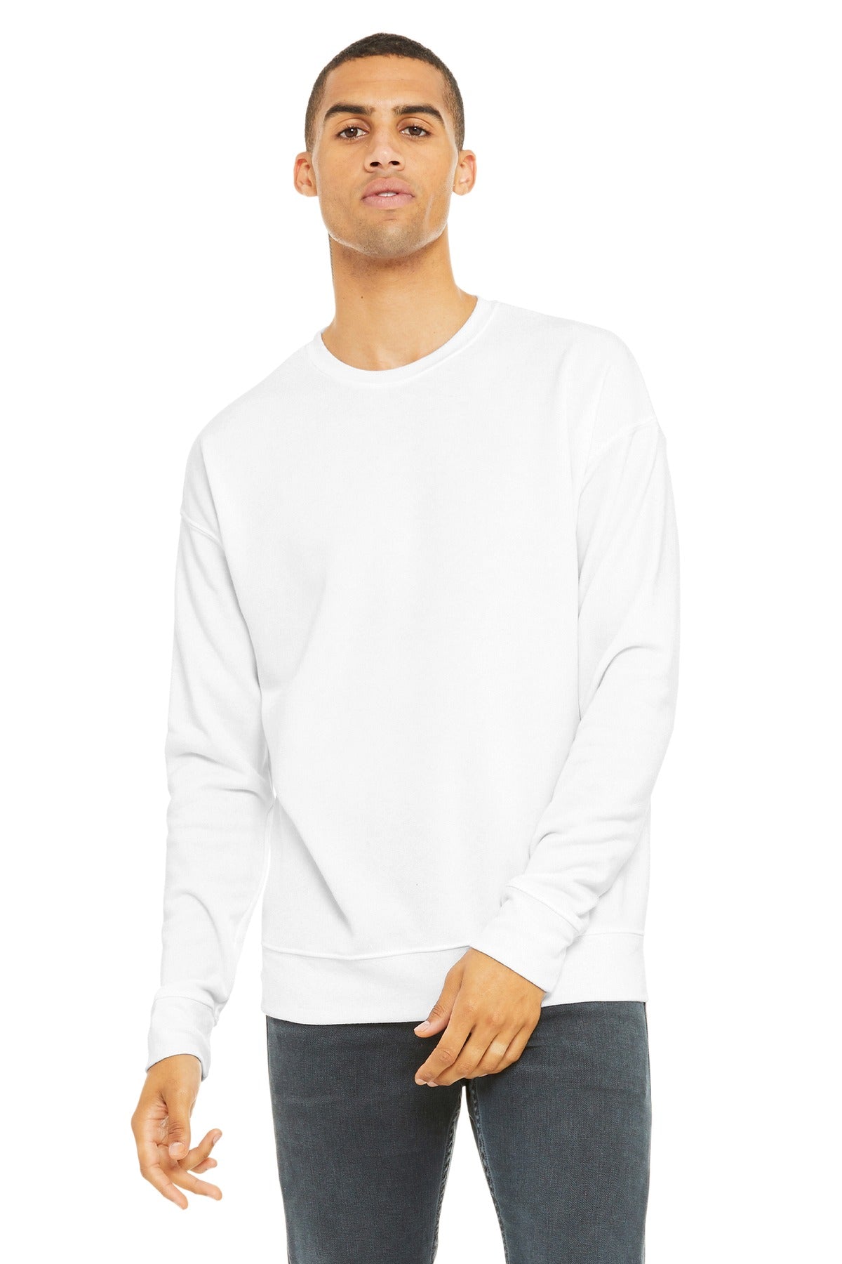 BELLA+CANVAS  Unisex Sponge Fleece Drop Shoulder Sweatshirt. BC3945 - White