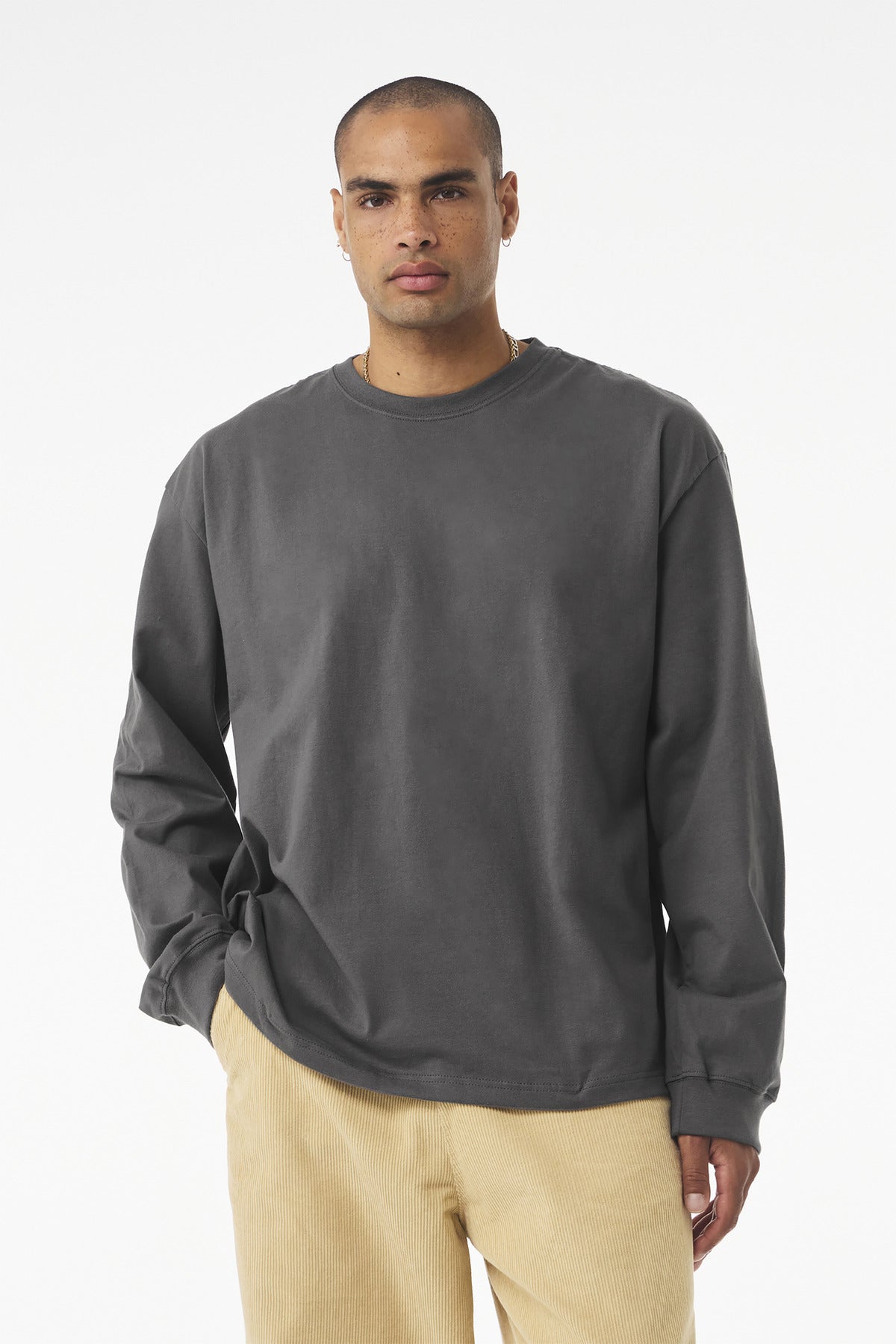 BELLA+CANVAS Unisex 7.5-Ounce Heavyweight Long Sleeve Tee BC4651 - Asphalt