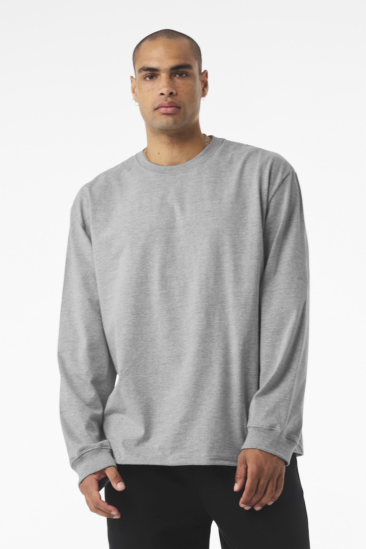 BELLA+CANVAS Unisex 7.5-Ounce Heavyweight Long Sleeve Tee BC4651 - Athletic Heather