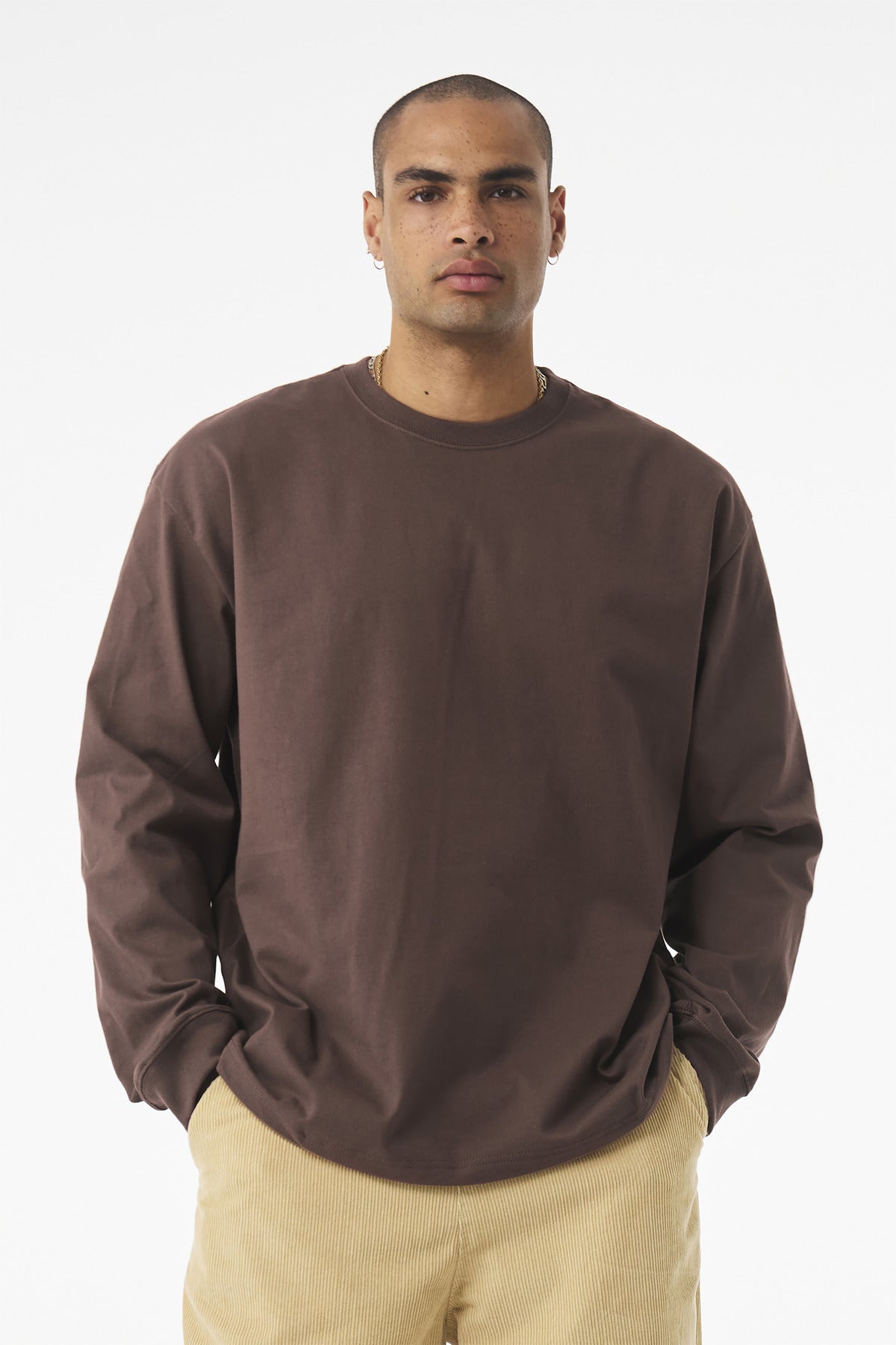 BELLA+CANVAS Unisex 7.5-Ounce Heavyweight Long Sleeve Tee BC4651 - Cocoa