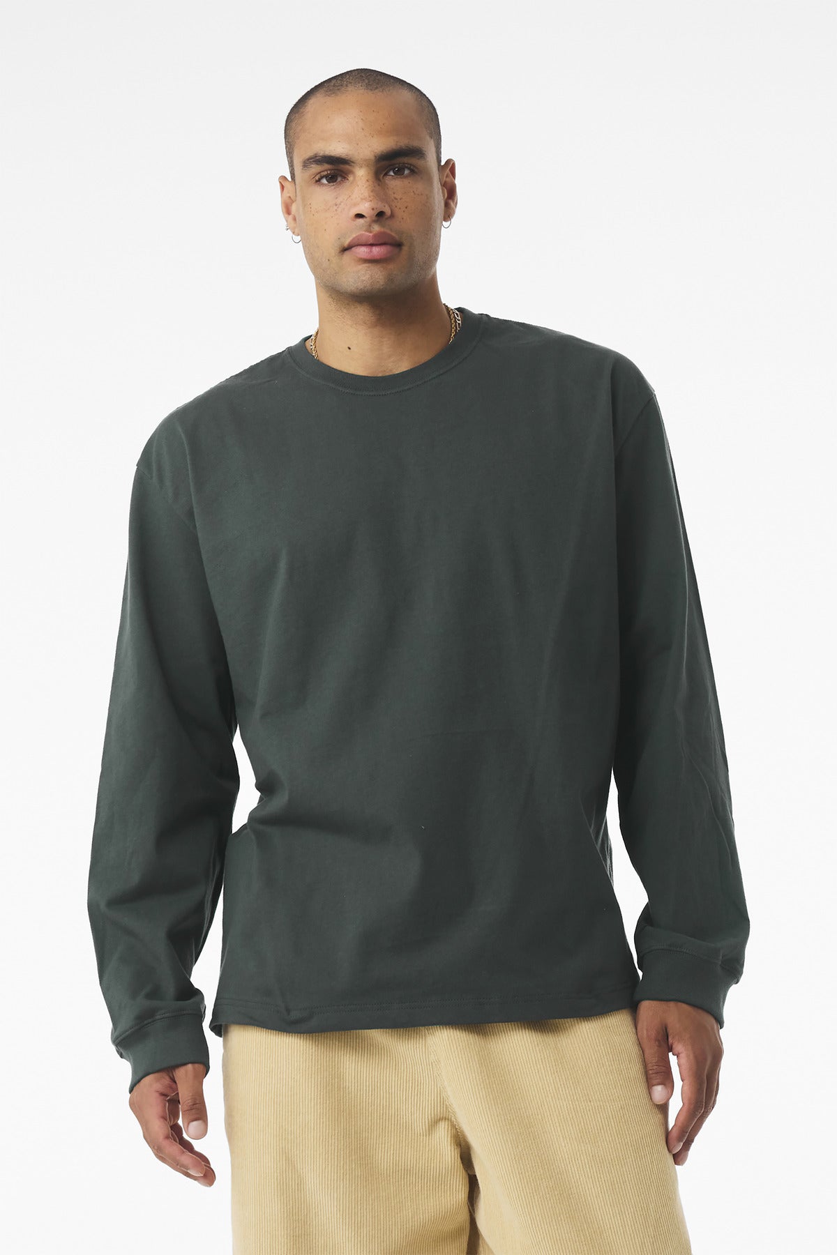 BELLA+CANVAS Unisex 7.5-Ounce Heavyweight Long Sleeve Tee BC4651 - Hunter Green