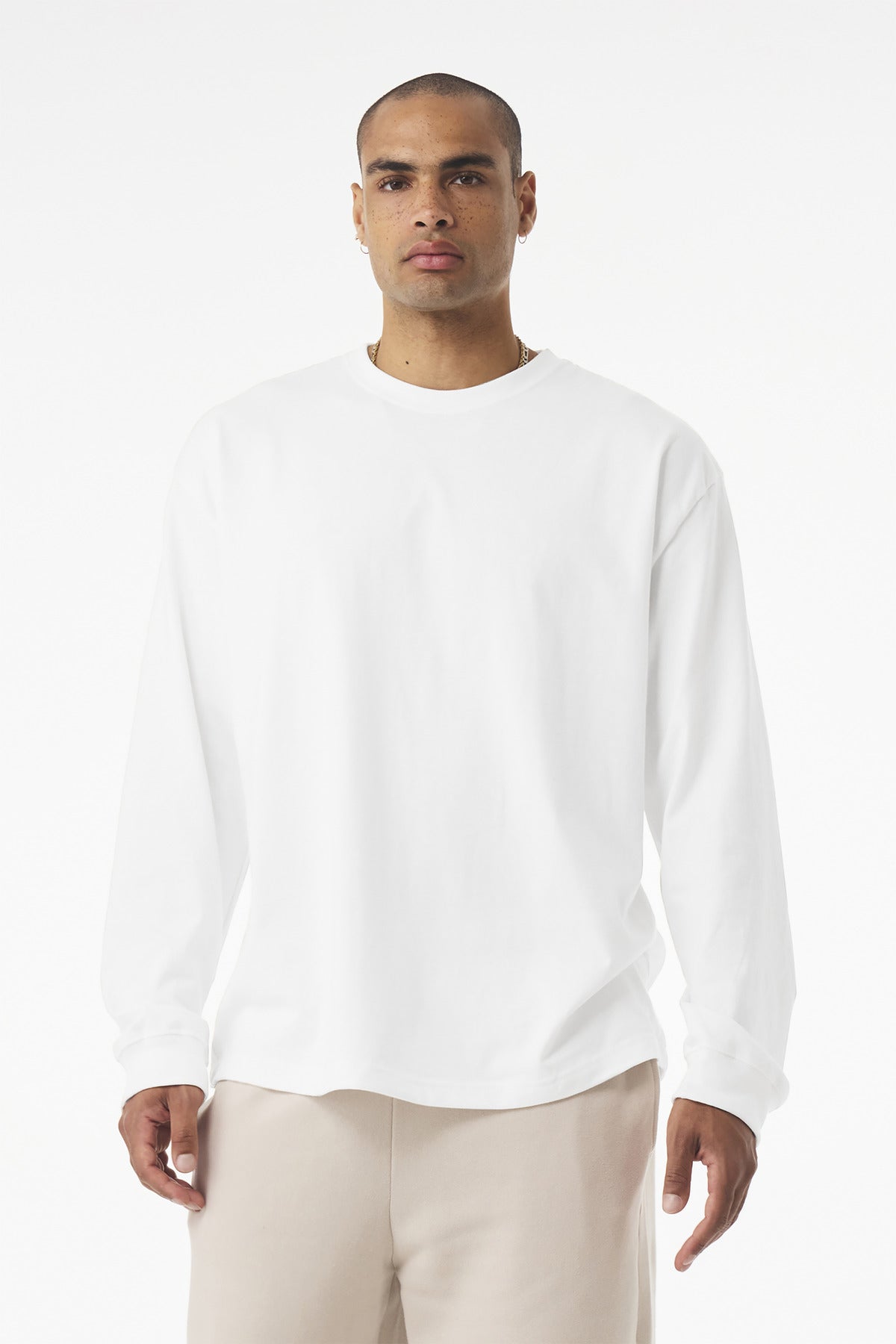 BELLA+CANVAS Unisex 7.5-Ounce Heavyweight Long Sleeve Tee BC4651 - White