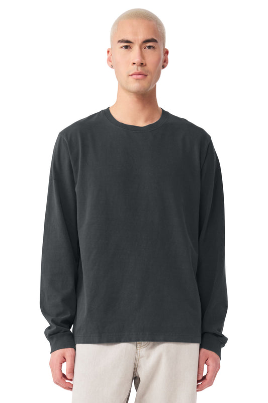 BELLA+CANVAS Unisex Heavyweight Garment-Dyed Long Sleeve Tee BC4851GD - Washed Black