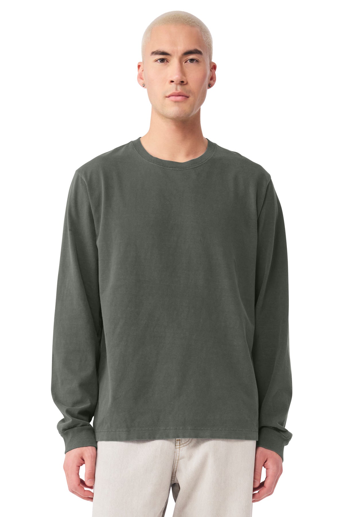 BELLA+CANVAS Unisex Heavyweight Garment-Dyed Long Sleeve Tee BC4851GD - Washed Charcoal