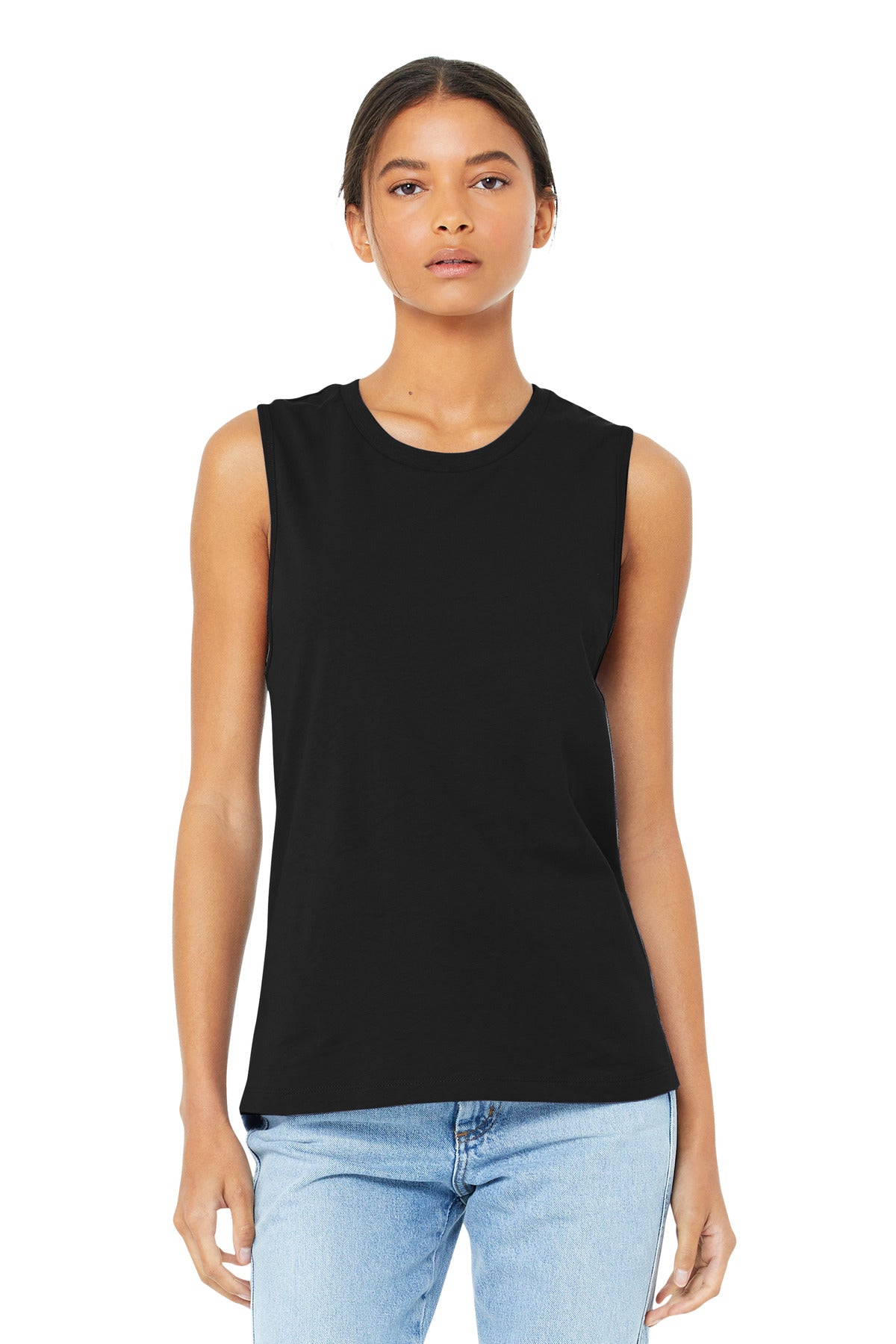BELLA+CANVAS  Women's Jersey Muscle Tank. BC6003 - Black
