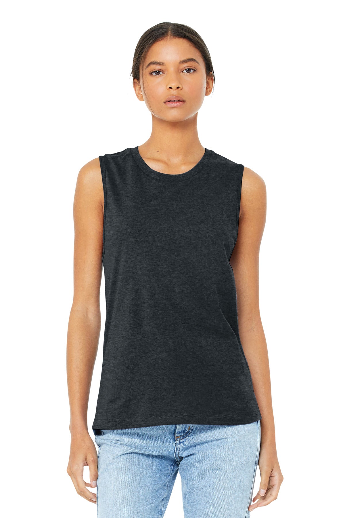 BELLA+CANVAS  Women's Jersey Muscle Tank. BC6003 - Dark Grey Heather