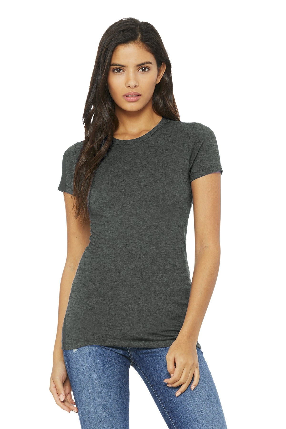 BELLA+CANVAS  Women's Slim Fit Tee. BC6004 - Deep Heather