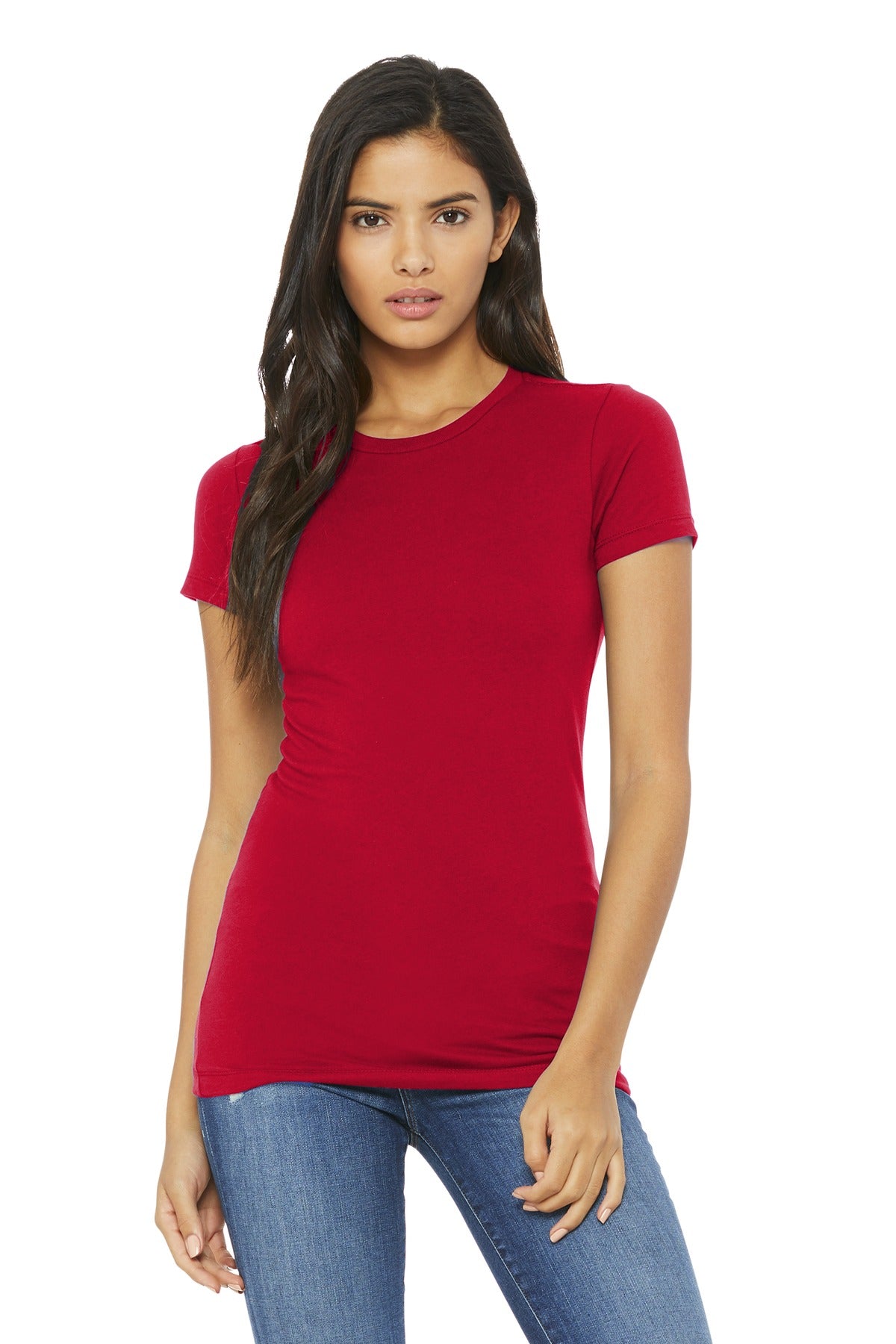 BELLA+CANVAS  Women's Slim Fit Tee. BC6004 - Red