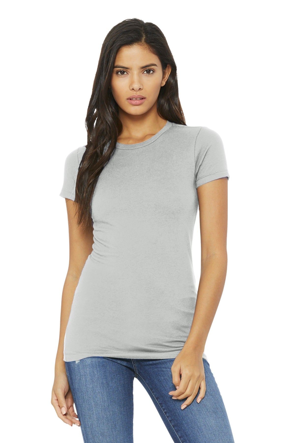 BELLA+CANVAS  Women's Slim Fit Tee. BC6004 - Silver