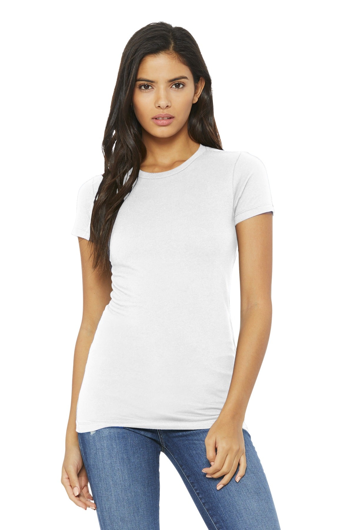 BELLA+CANVAS  Women's Slim Fit Tee. BC6004 - White