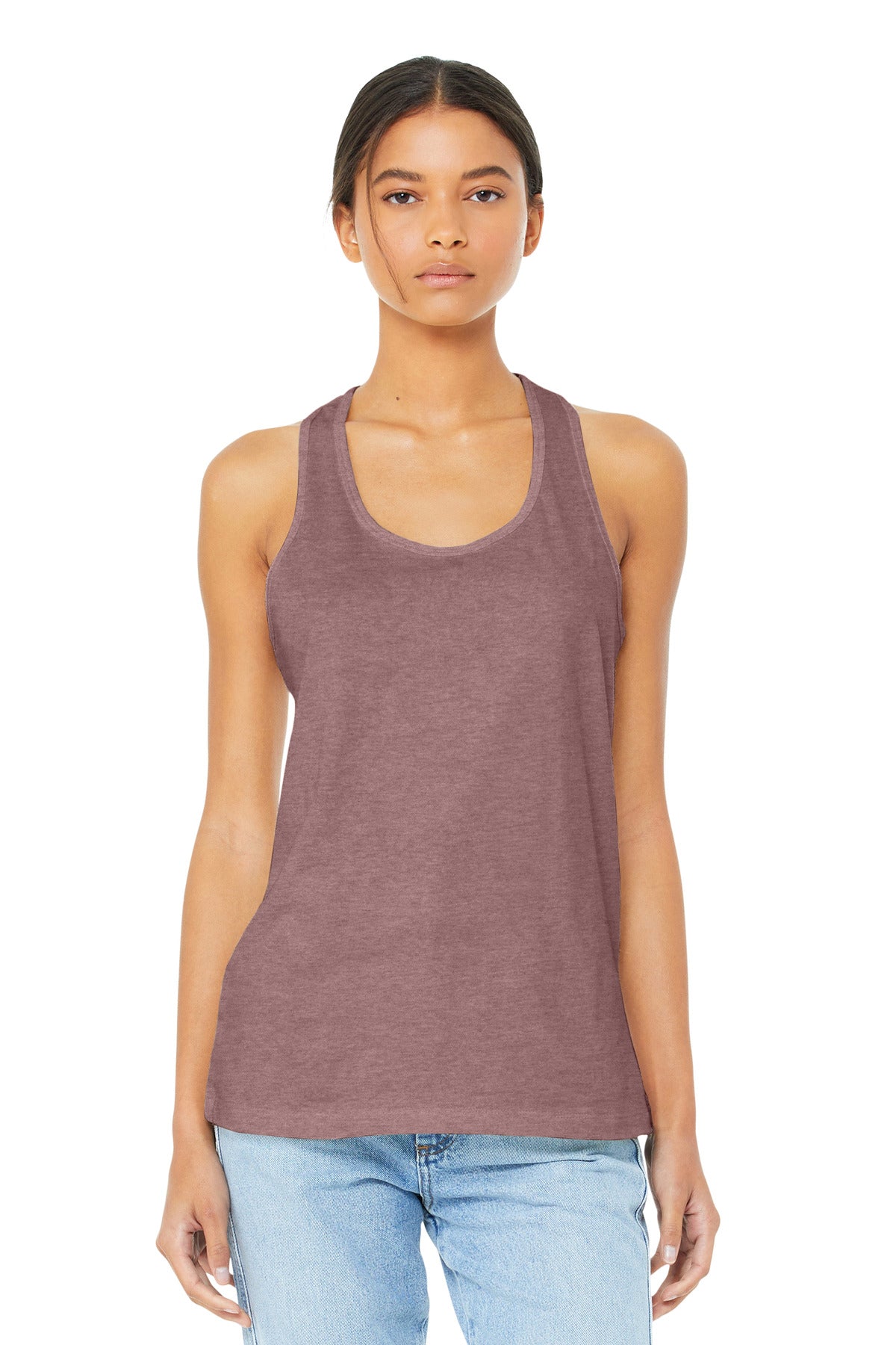 BELLA+CANVAS  Women's Jersey Racerback Tank. BC6008 - Heather Mauve