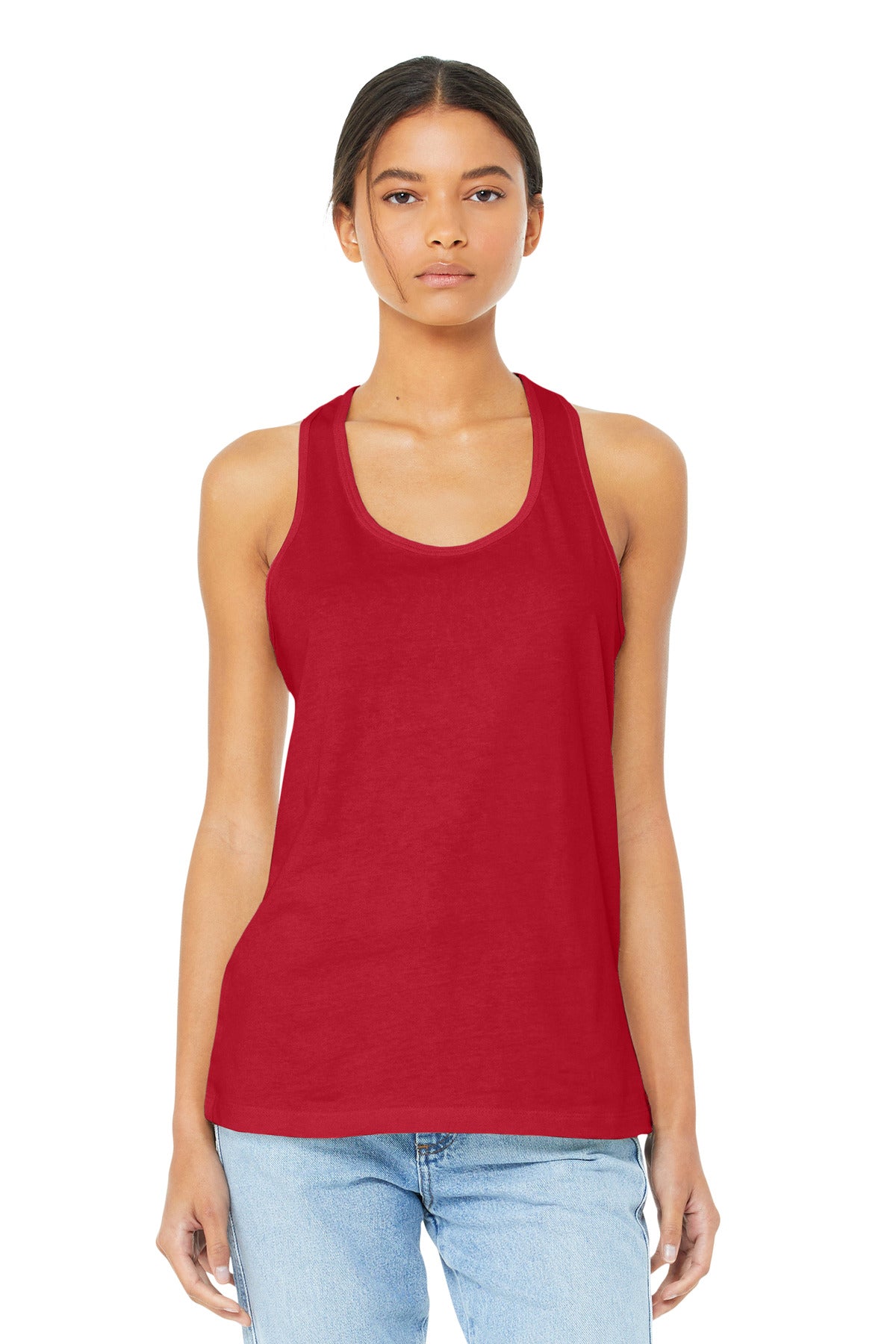 BELLA+CANVAS  Women's Jersey Racerback Tank. BC6008 - Red