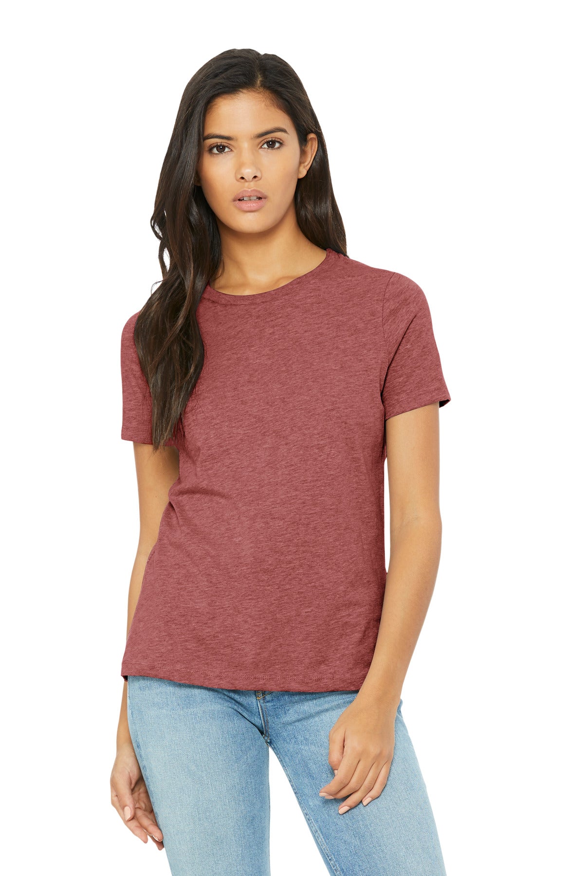 BELLA+CANVAS Women's Relaxed CVC Tee BC6400CVC - Heather Mauve