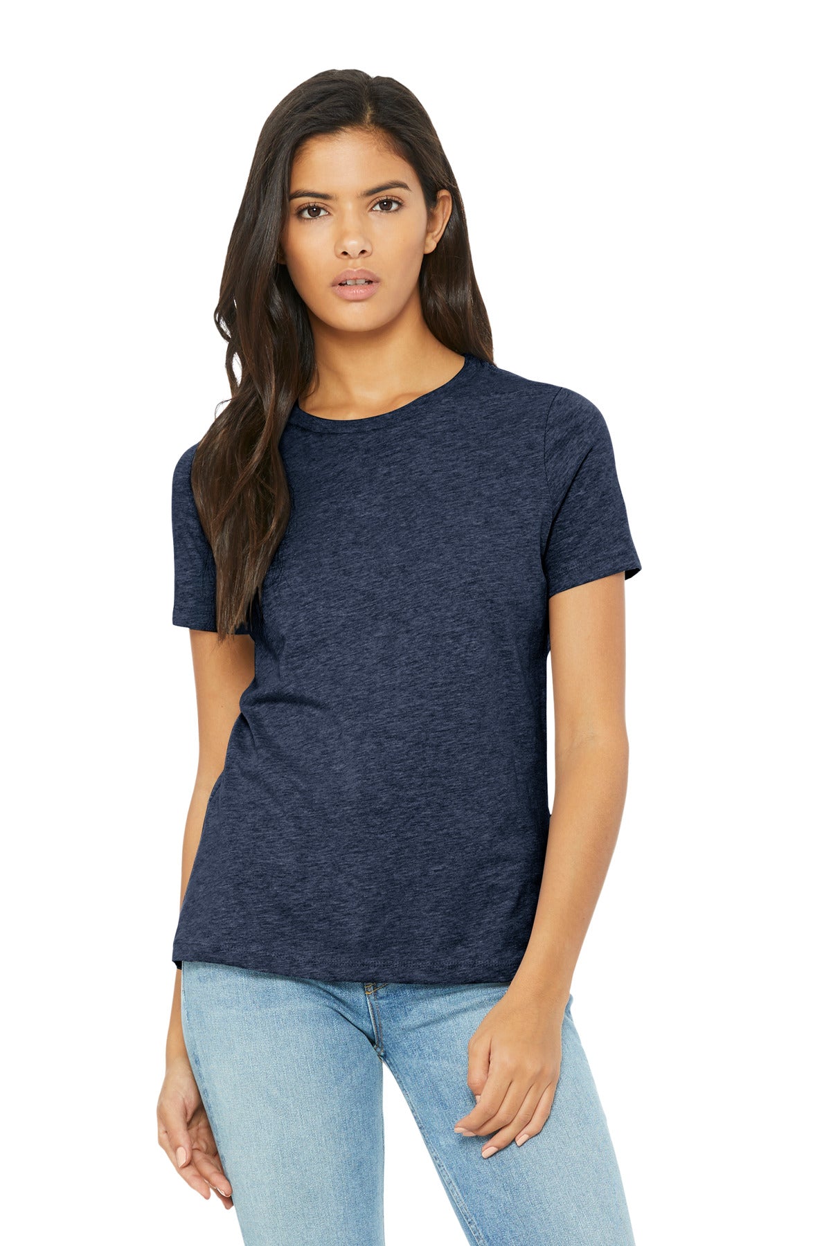 BELLA+CANVAS Women's Relaxed CVC Tee BC6400CVC - Heather Navy